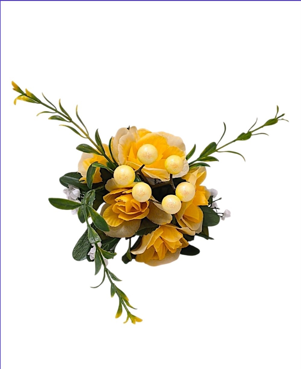 Bee Tumbler Large 20 oz w Yellow Roses Floral Arrangement Bouquet GIFT Birthday