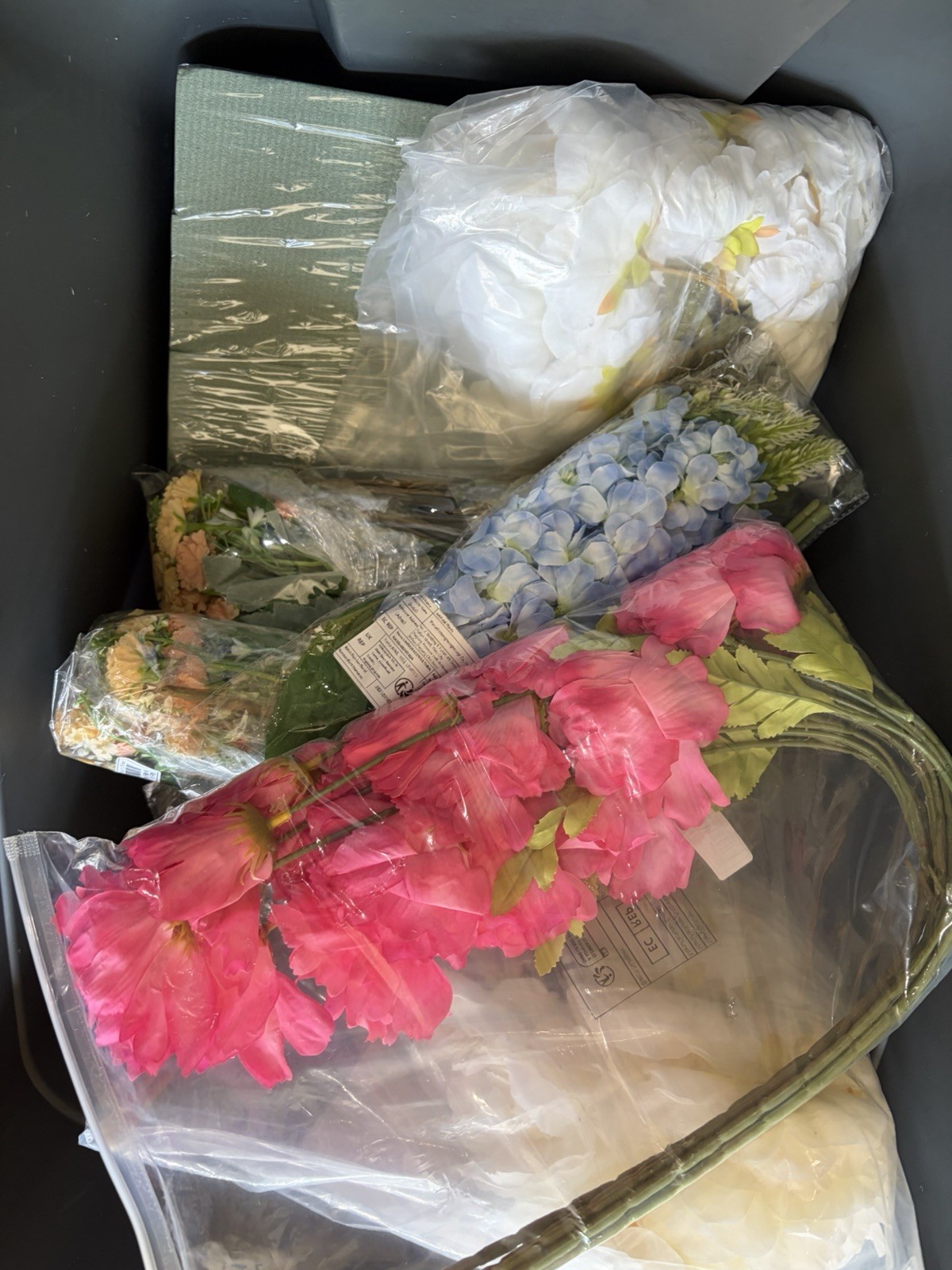 Lot of Assorted Artificial Realistic Silk Faux Floral Flowers 71 Total Stems