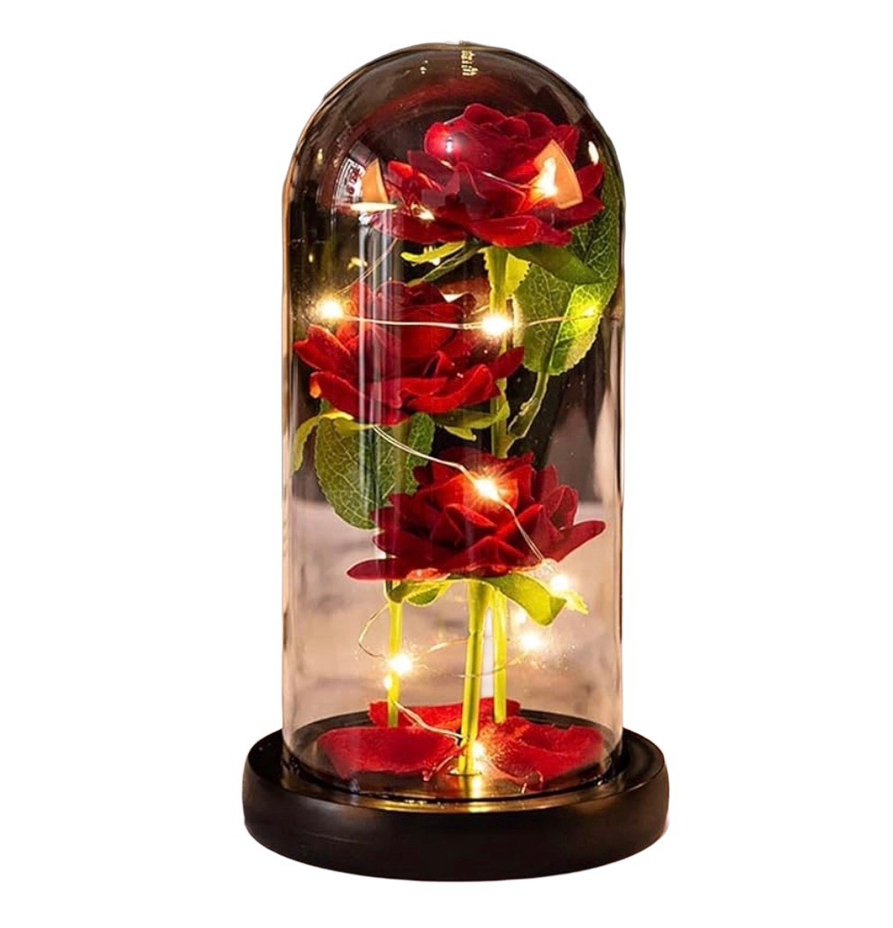 Mother’s Day gift. LED Three Rose Flowers | Artificiall