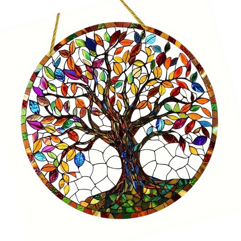 Multicolored Tree Wall Hanging Decoration Shatterproof Acrylic Ornament