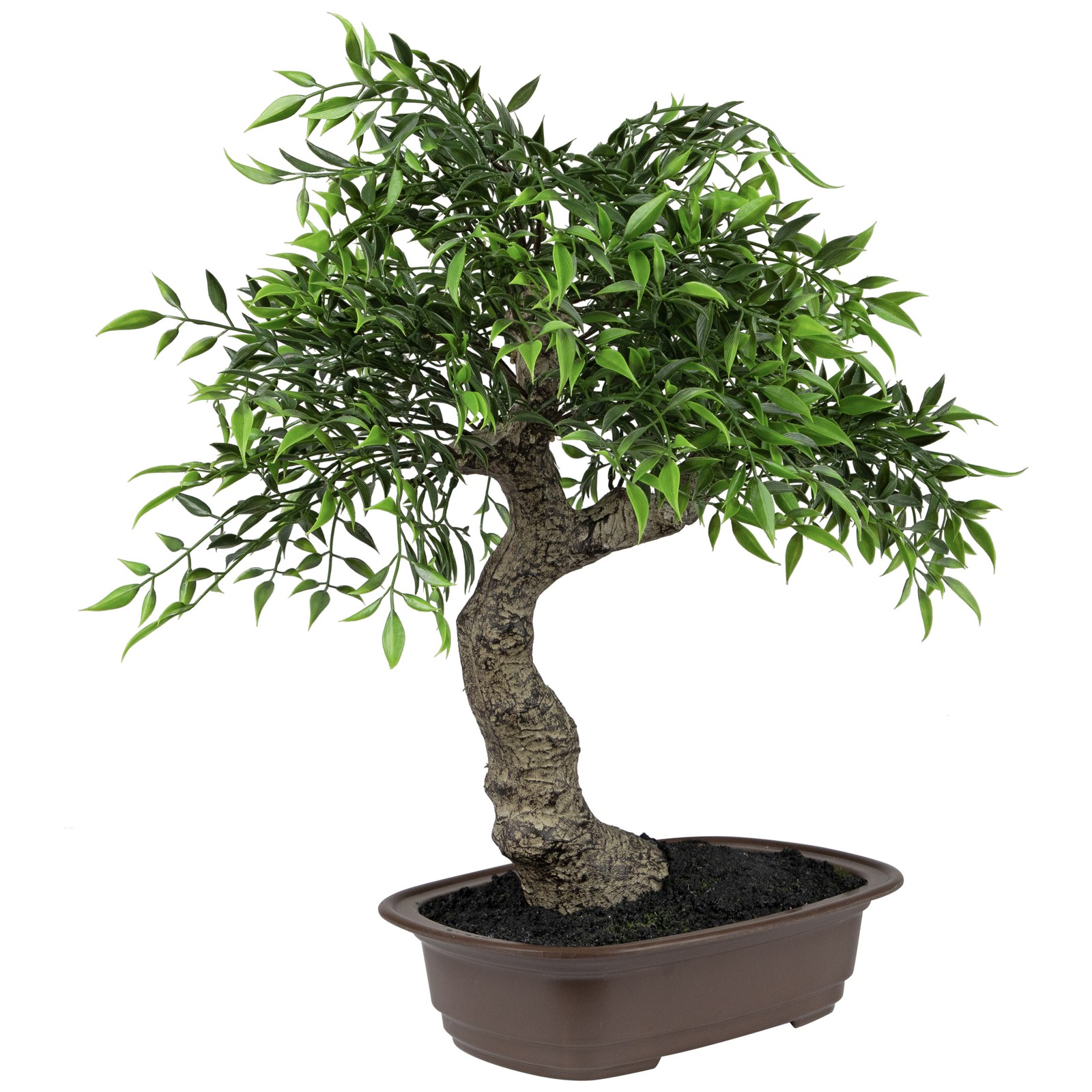 Northlight 18” Green Mini Bonsai Artificial Tree in a Brown Pot