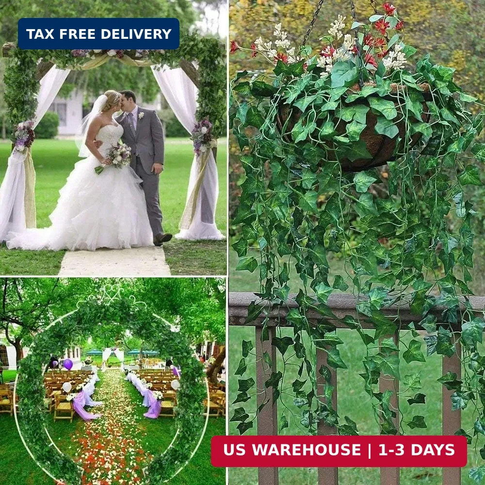 168 FT Artificial Ivy 24 Pack Ivy Vine Garland Ivy Leaves Greenery Garl