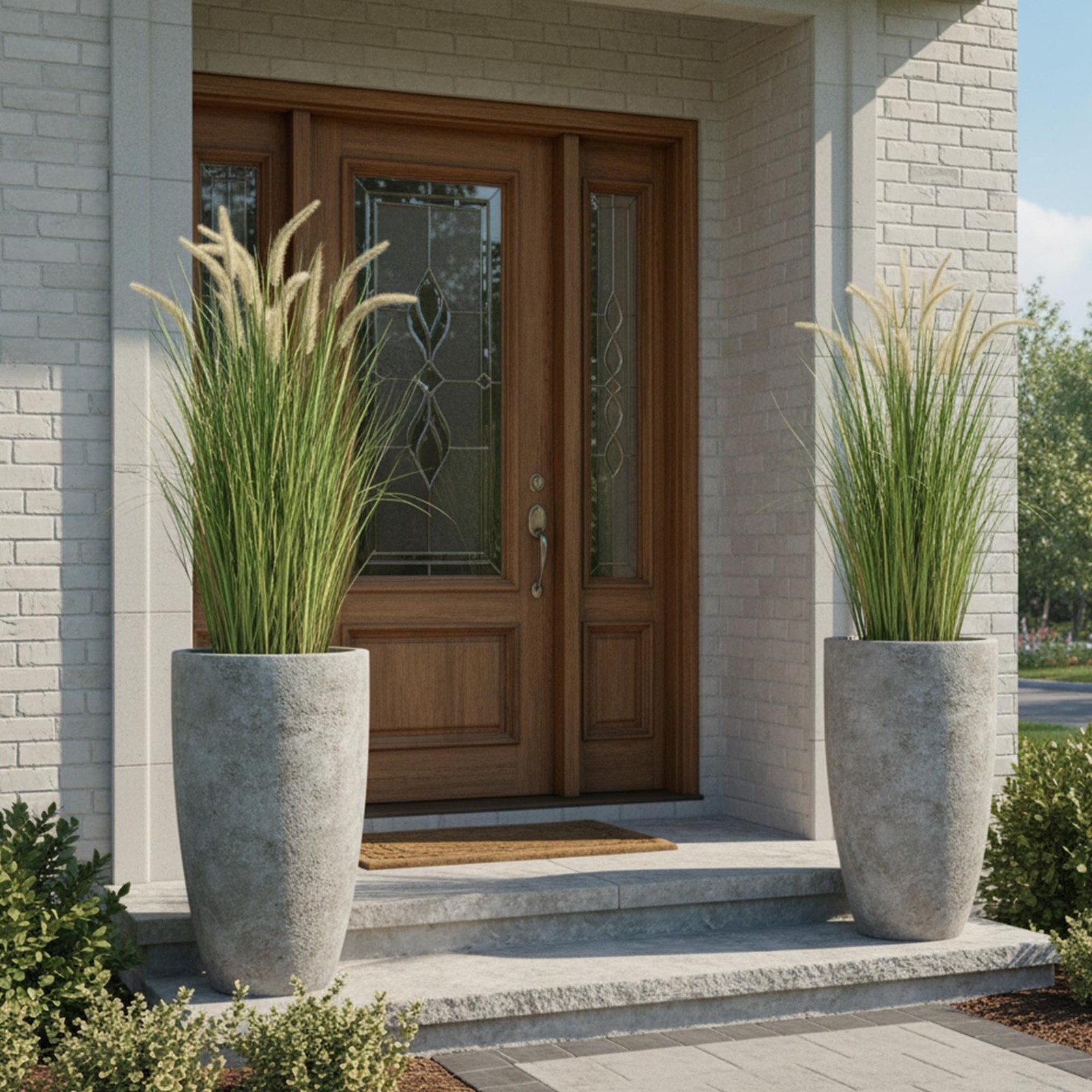 KOL Artificial 5ft 2-Pack Horsetail Reed Grass, 59in Tall Artificial Indoor O…