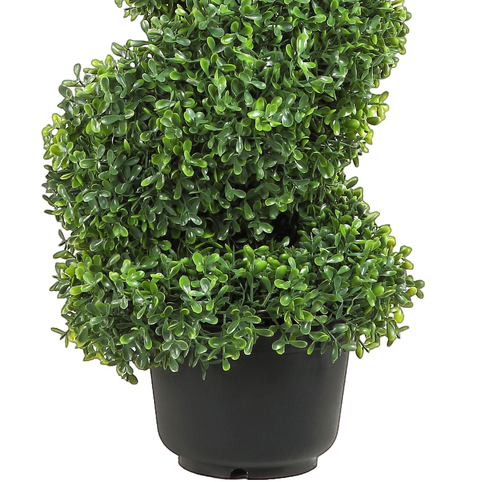 VEVOR 3′ Artificial Boxwood 2 Pack Spiral Topiary Tree UV Home Decor In/Outdoor