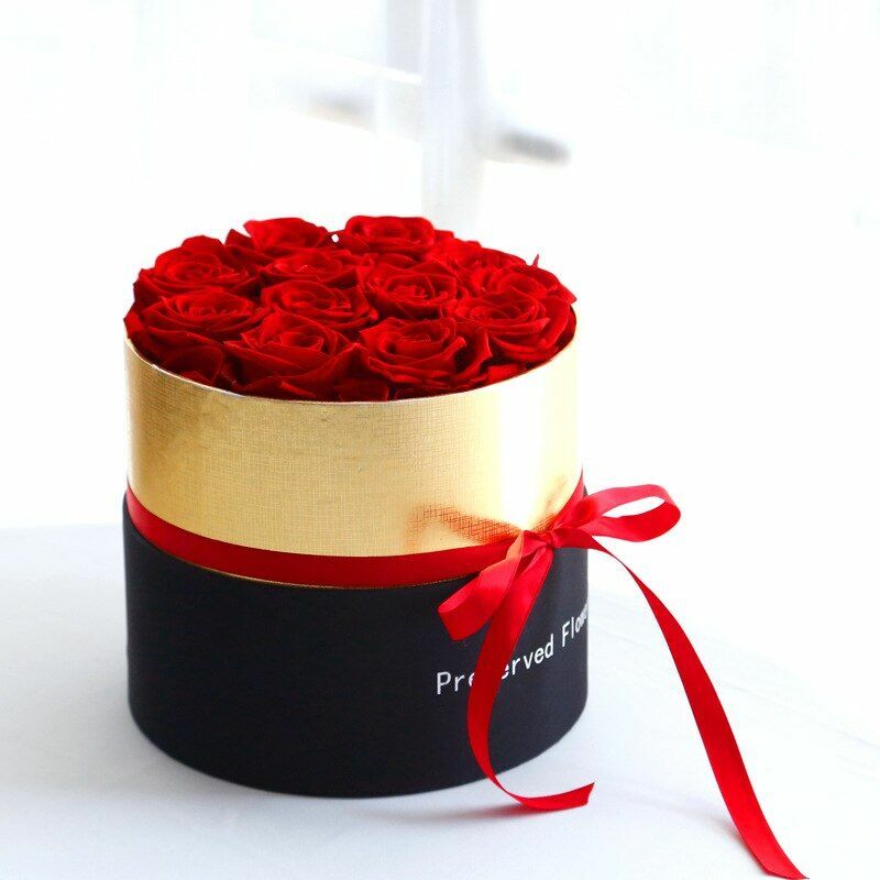Real Preserved Rose Flower With Box Wedding Mothers Day Gift Romantic For Women