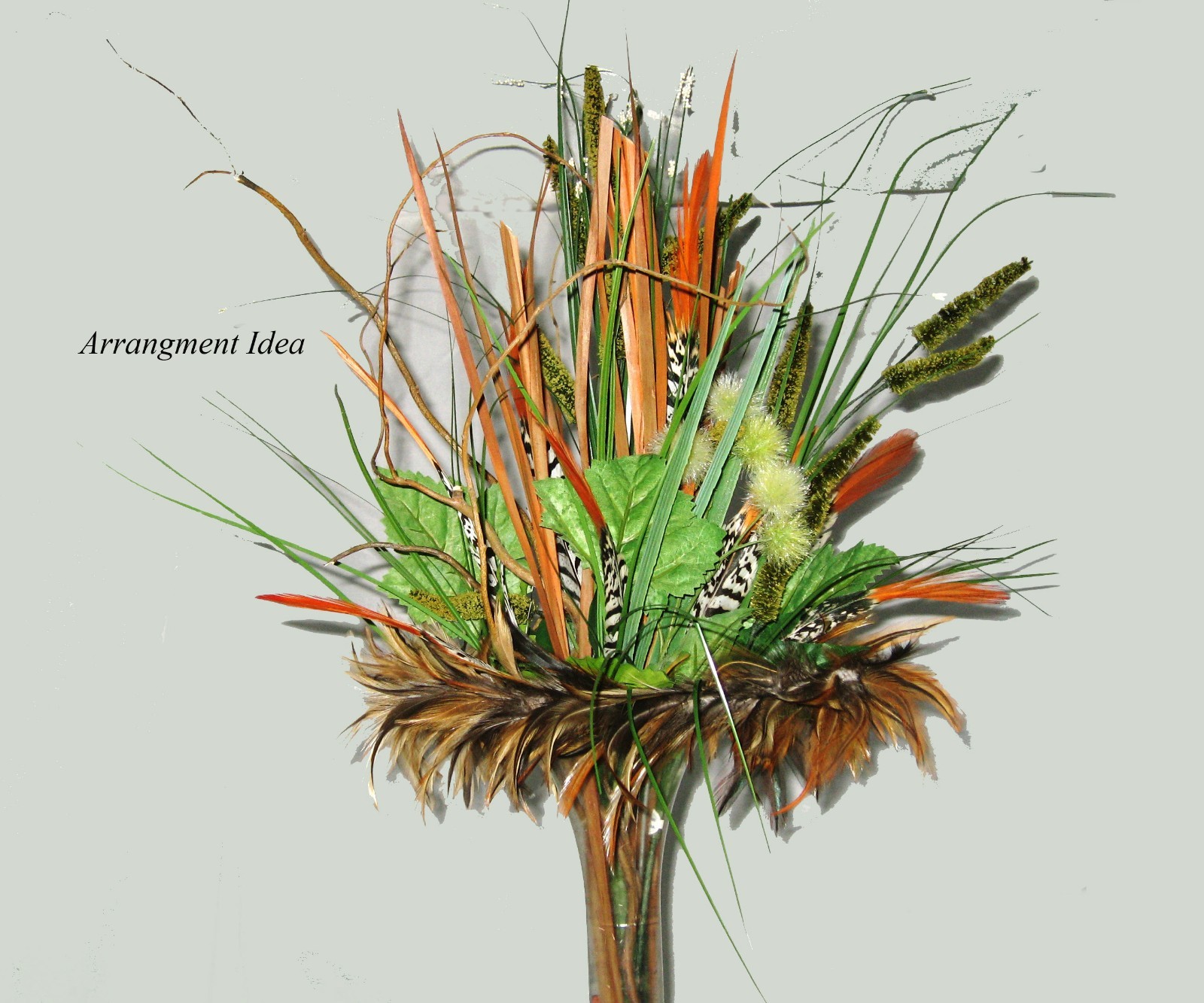 Hand Made, 2 pcs in pack 5″ Feather Ring for arrangement or Bouquet – Sea Foam