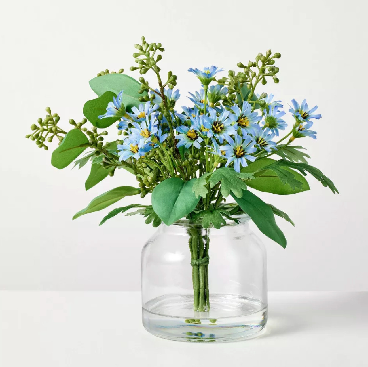 Medium Blue Flower and Leaf Arrangement – Hearth & Hand™ with Magnolia VIRAL!