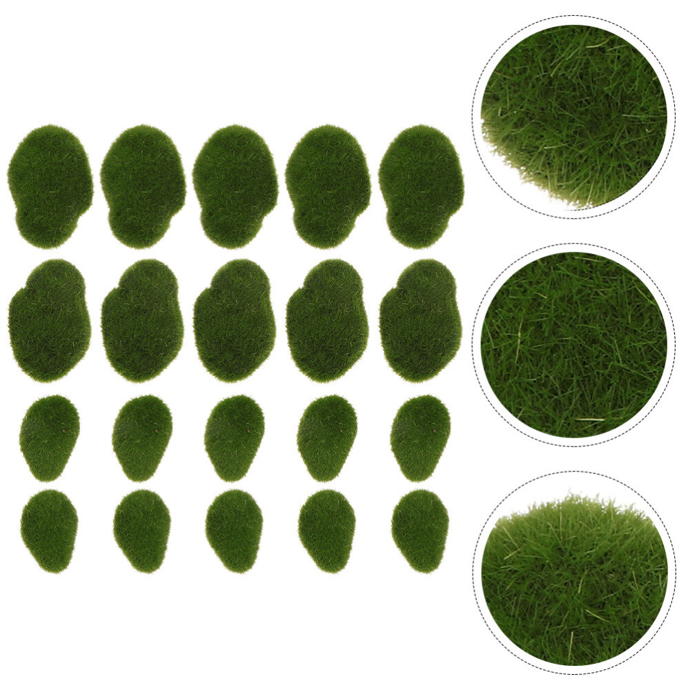 24 Pcs Moss Planter Artificial Stone Foam Stones Micro Landscape Decoration