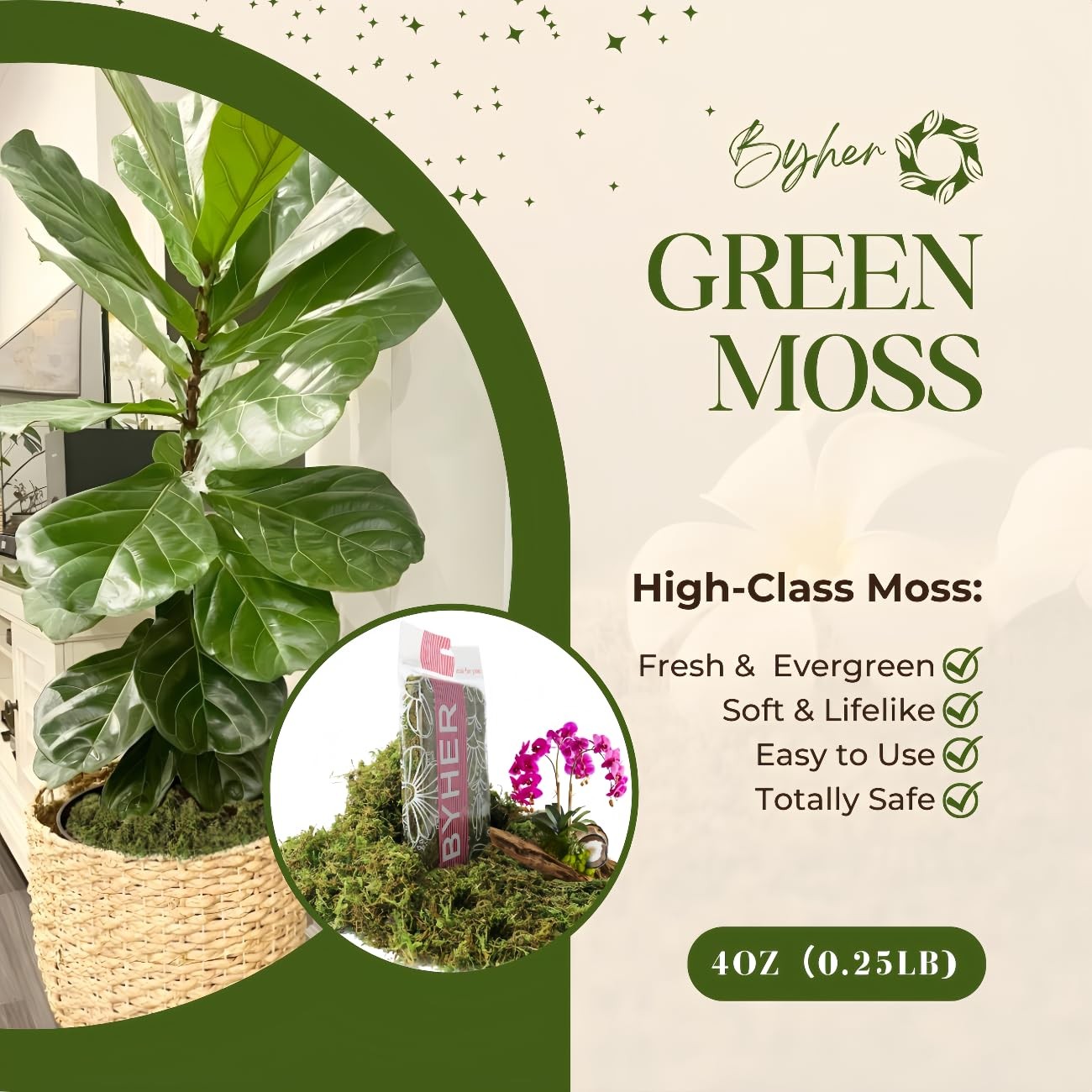 4 OZ Fake Moss for Potted Plants, Artificial Green Moss for Crafts Faux Moss …
