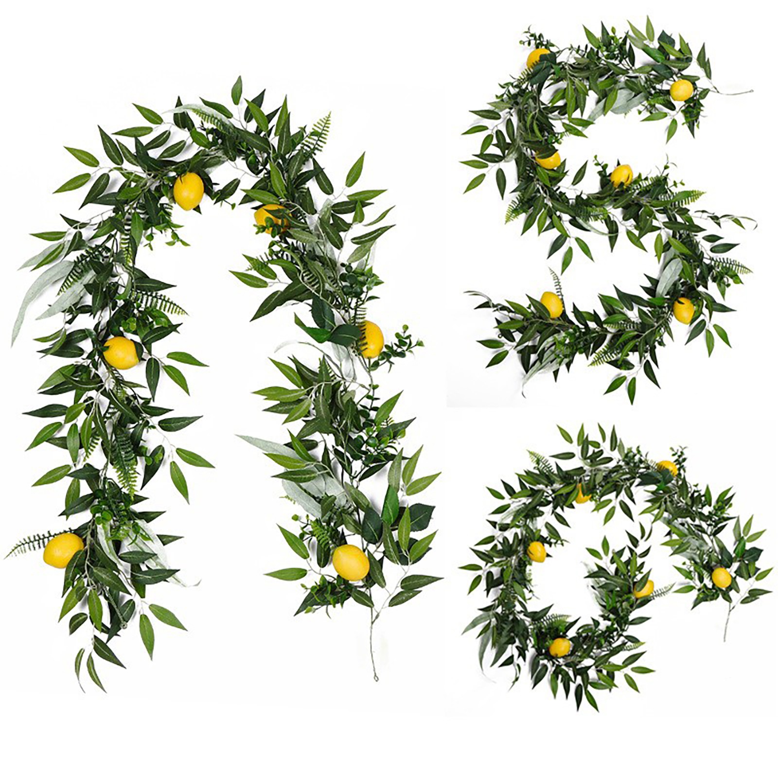 Artificial Lemon Garland Decorative Lifelike Greenery Lemon Vine Garland For US