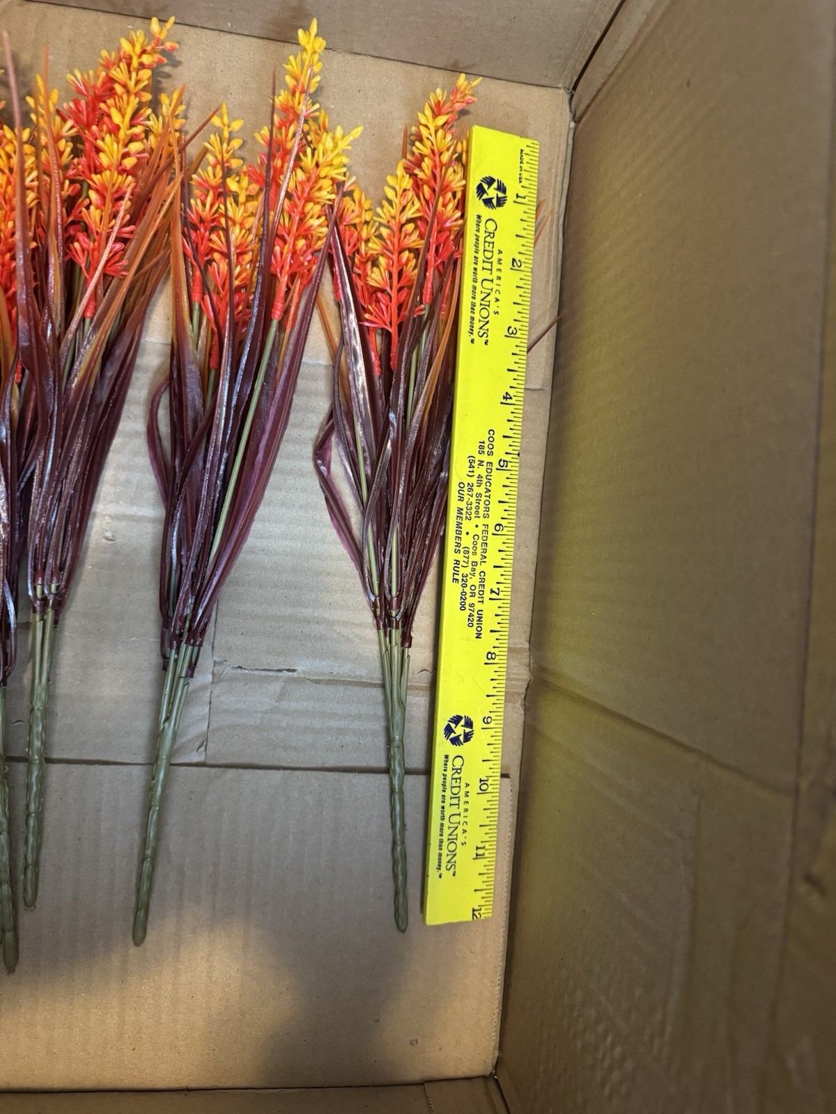 Artificial Flowers- Green Boxwood And Orange Nigirior. 26 Pieces Included.