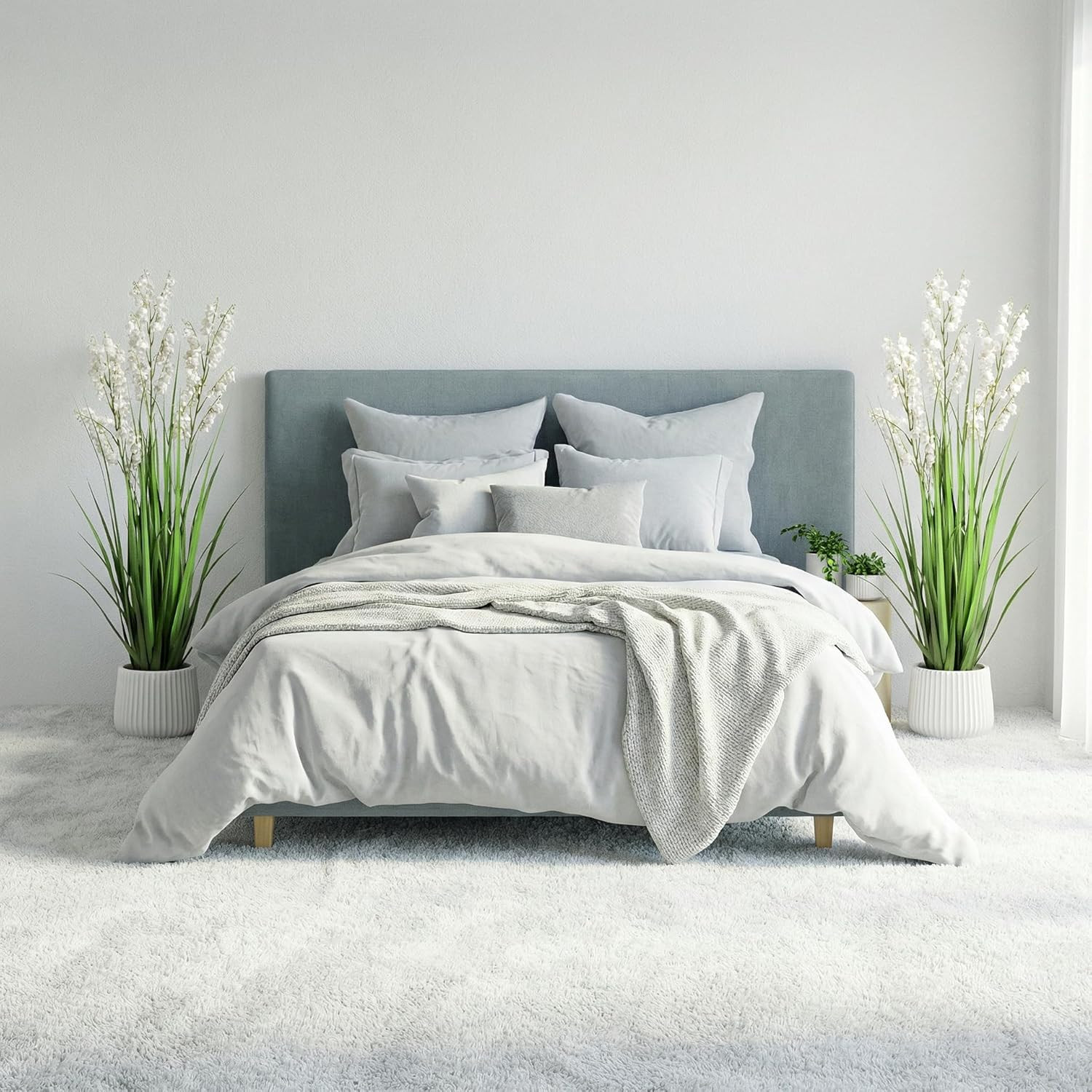 Artificial Pampas Grass – 36″ Tall Fake Plants for Indoor & Outdoor Decor (2PCS)
