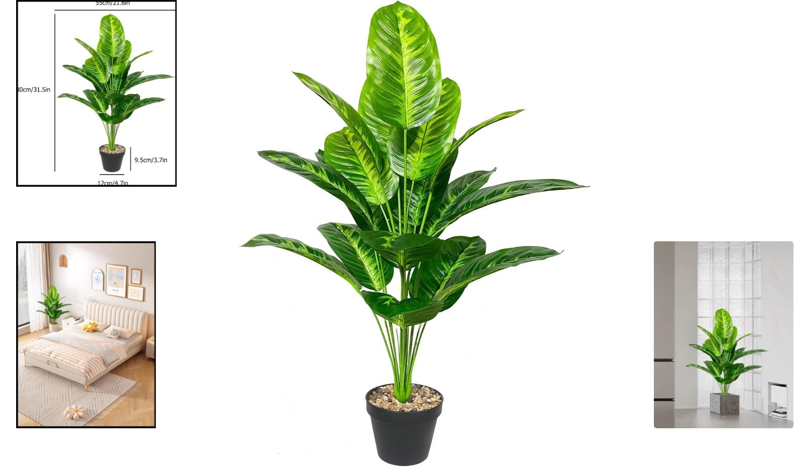 Artificial Plants in Pots Large Fake Tree Floor Faux Tropical Plants