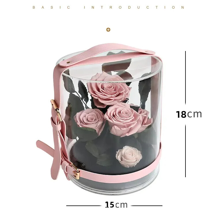 Eternal Red Rose in Secret Garden Acrylic Box – Preserved Flower Gift