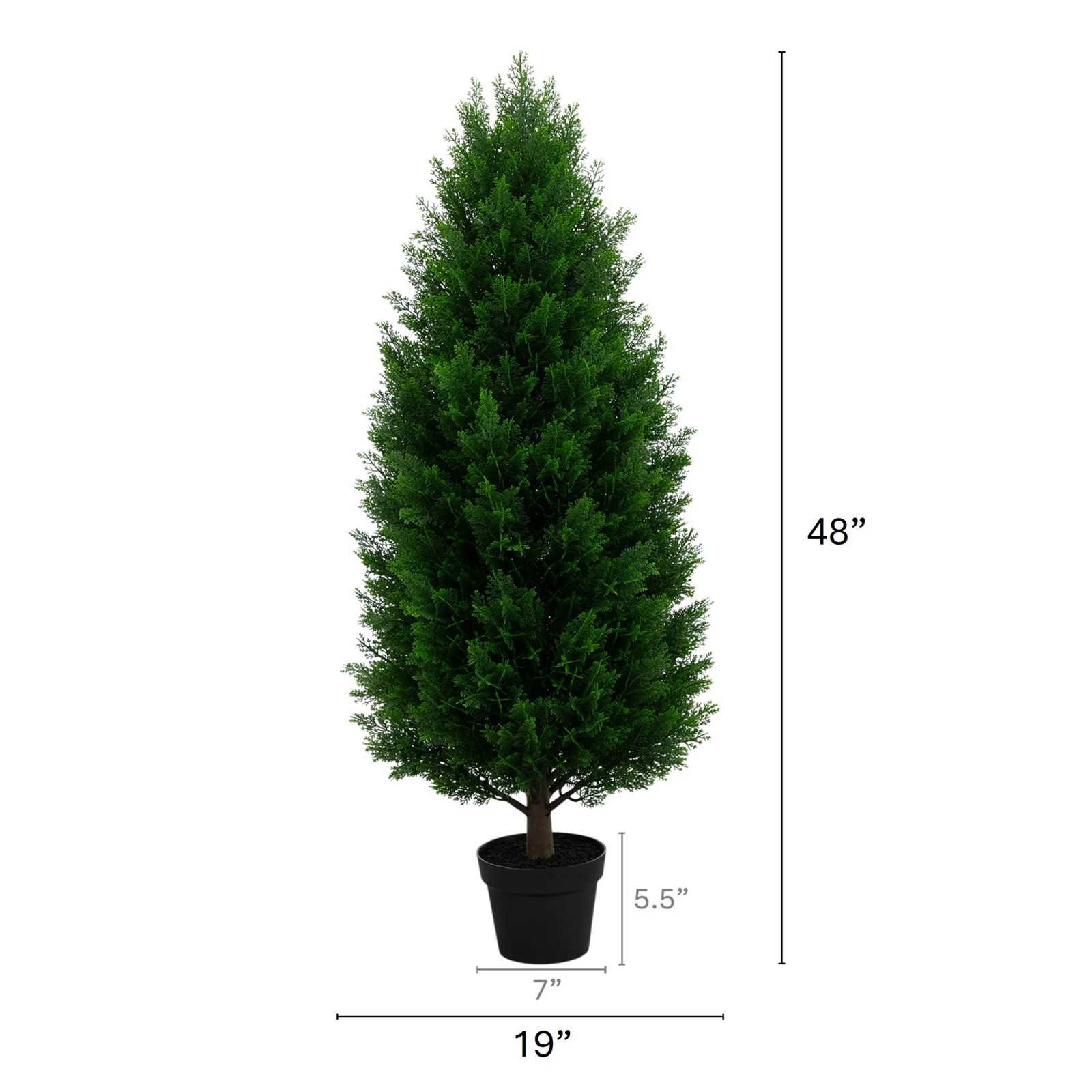 Nearly Natural Faux 4’ UV Resistant Cedar Tree Indoor & Outdoor, 2-pack 1646078