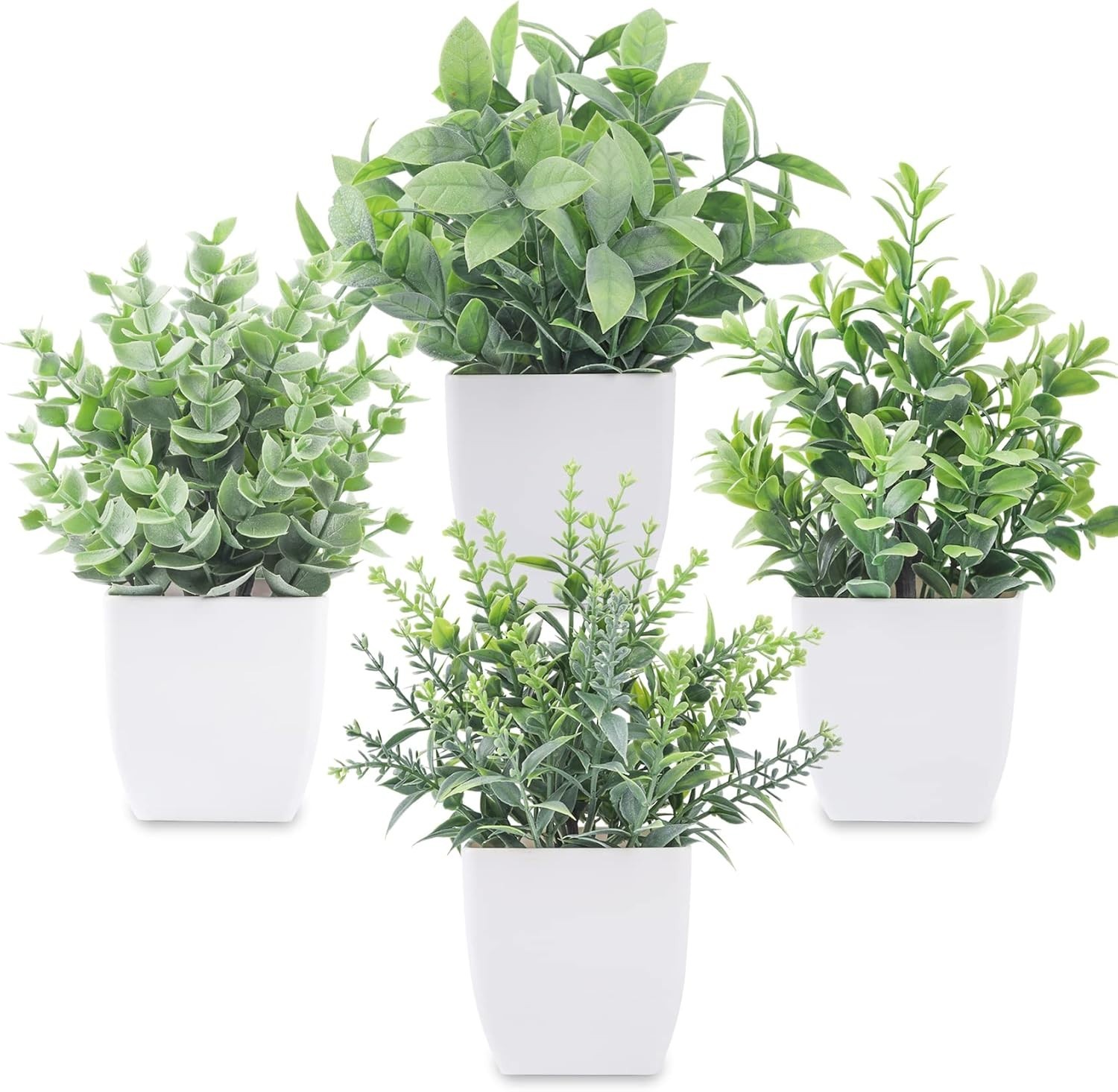 Eco-Friendly Mini Fake Plants Set – Ideal for Home and Office Decoration