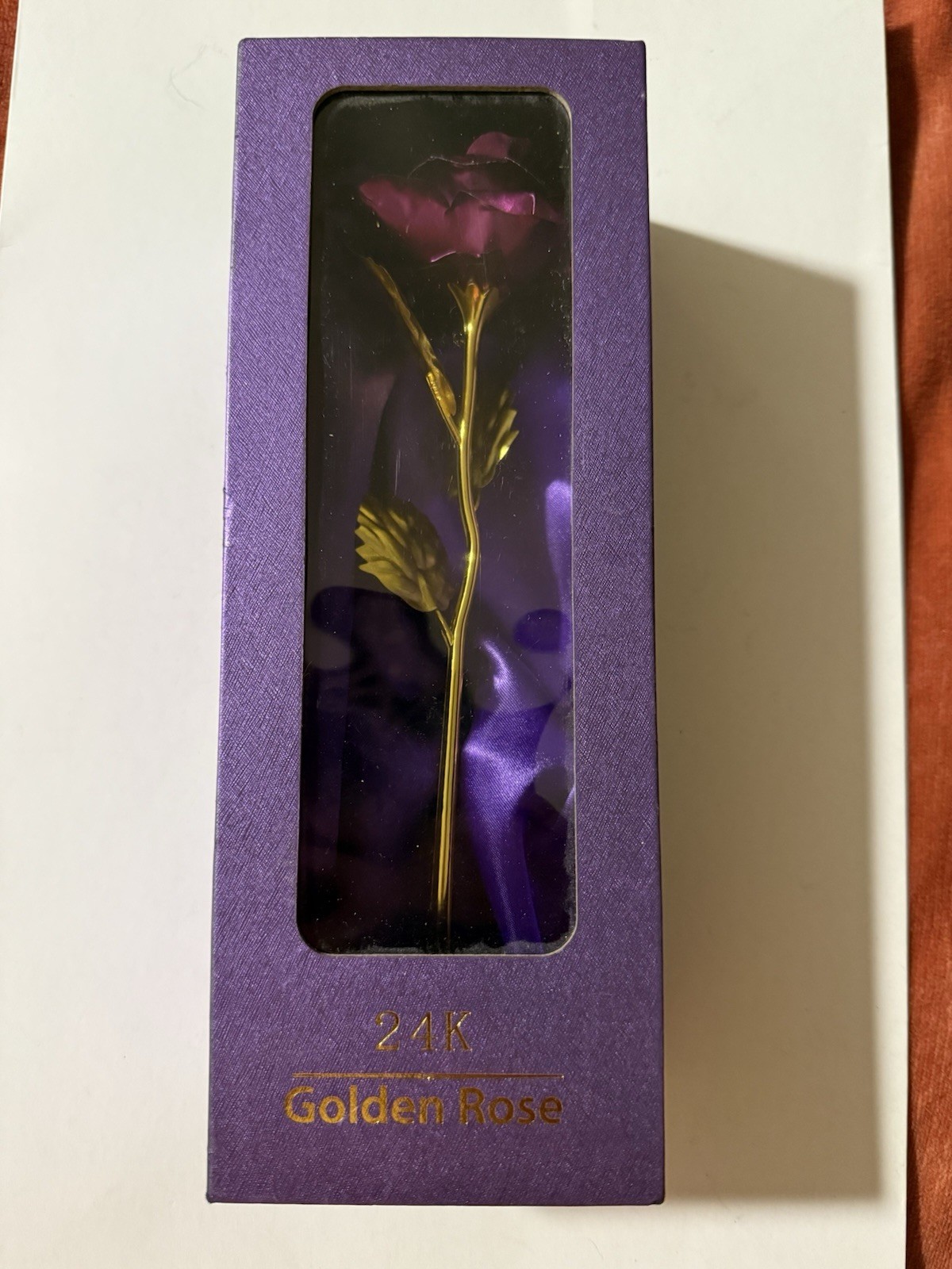 Forever Rose 24K Golden Rose Purple Valentines Day Gift