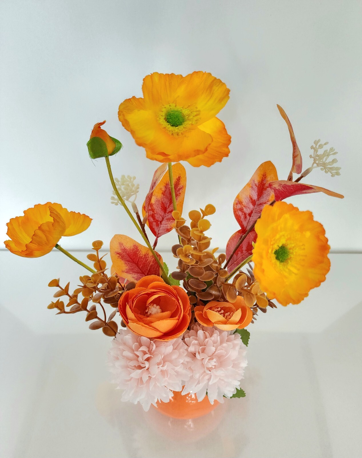 Artificial faux Ball Mixed Flora plants home kitchen office occasion decoration