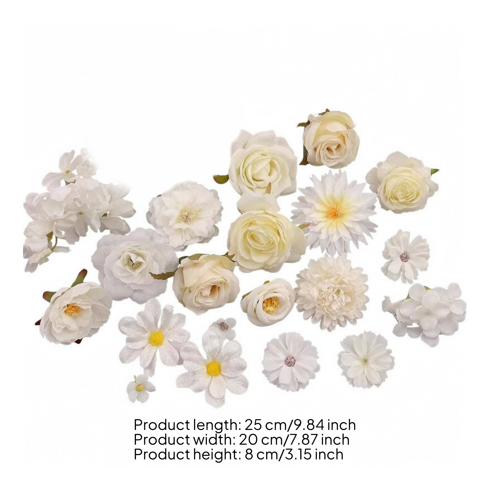 50 Pieces Faux Flower Heads Wedding Decoration Artificial Flower Heads