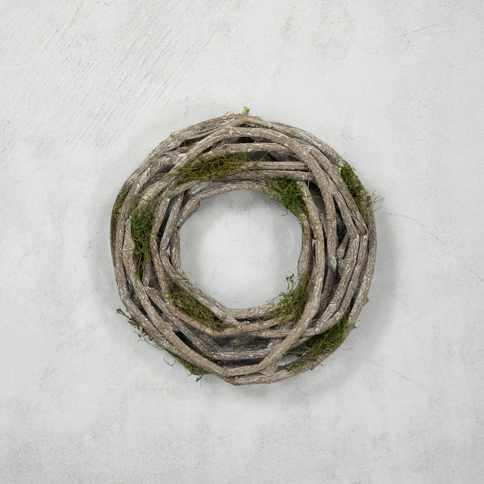 Northlight 8″ White Twig and Green Moss Artificial Spring Wreath