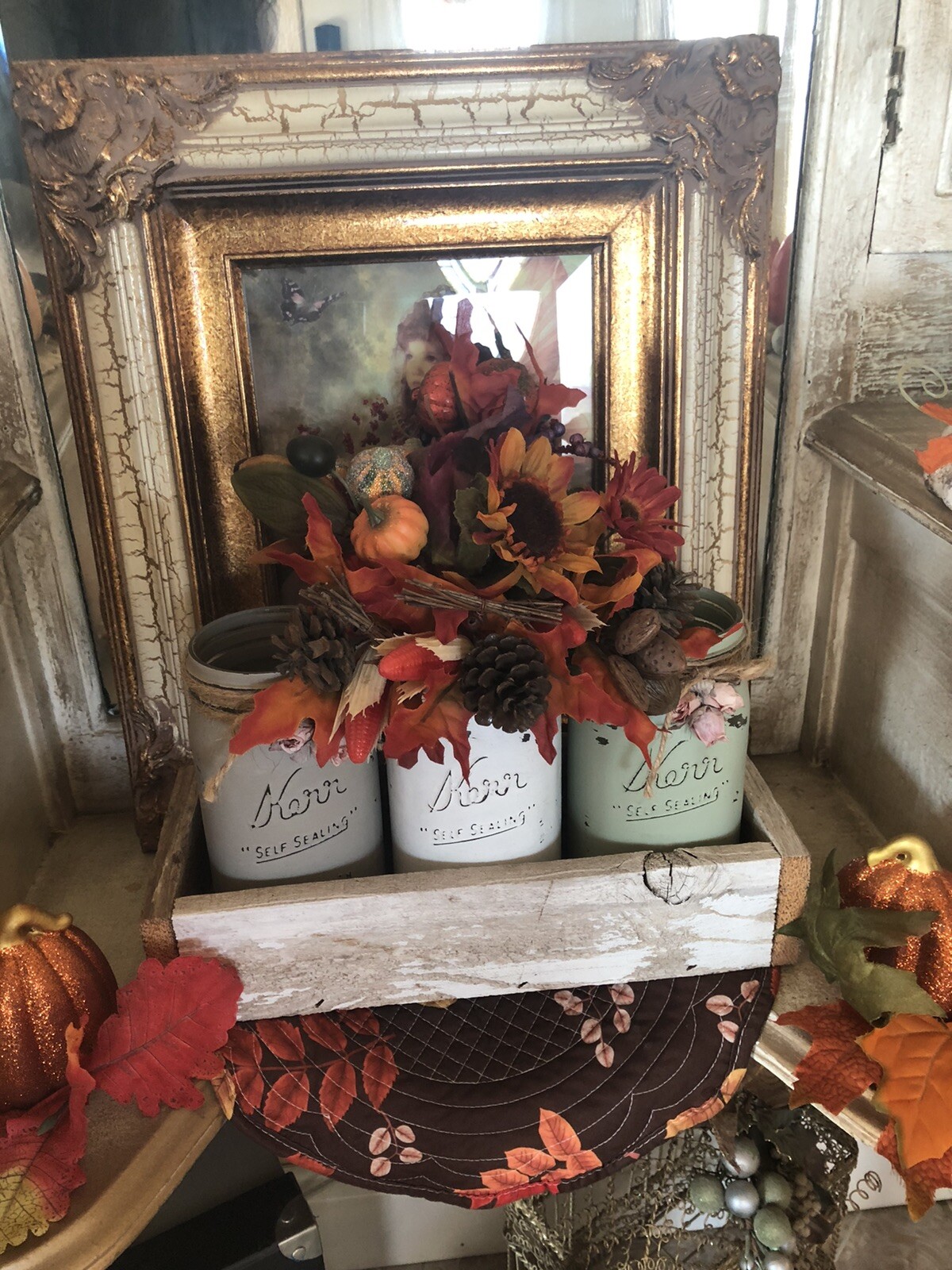 Handmade Chic/Rustic Table Box Decor Made From Reclaimed Wood 12.5 X 5 X 2.75