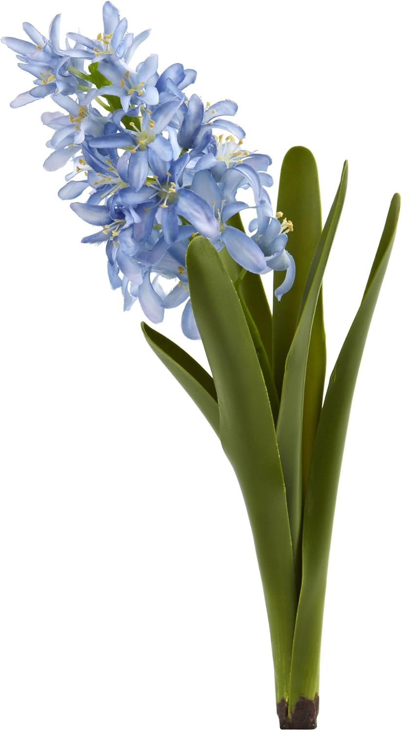 Set of 4 13-Inch Hyacinth Artificial Flowers for Elegant Home Decor
