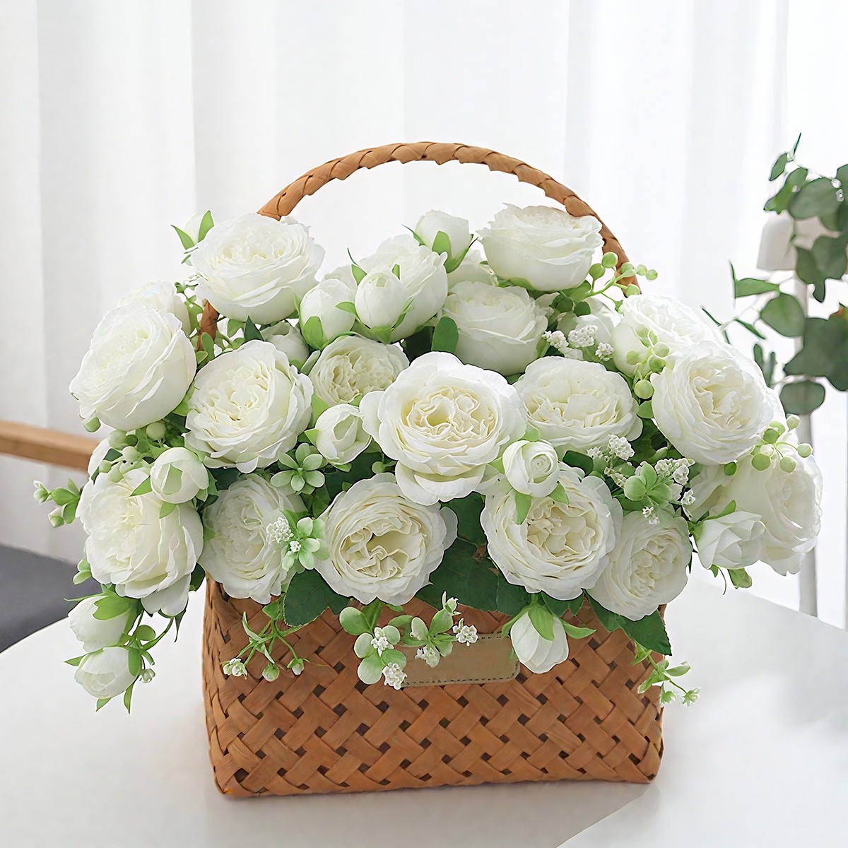 Artificial Peony Silk Flowers for Arrangement Wedding Bouquet Home Party Decor