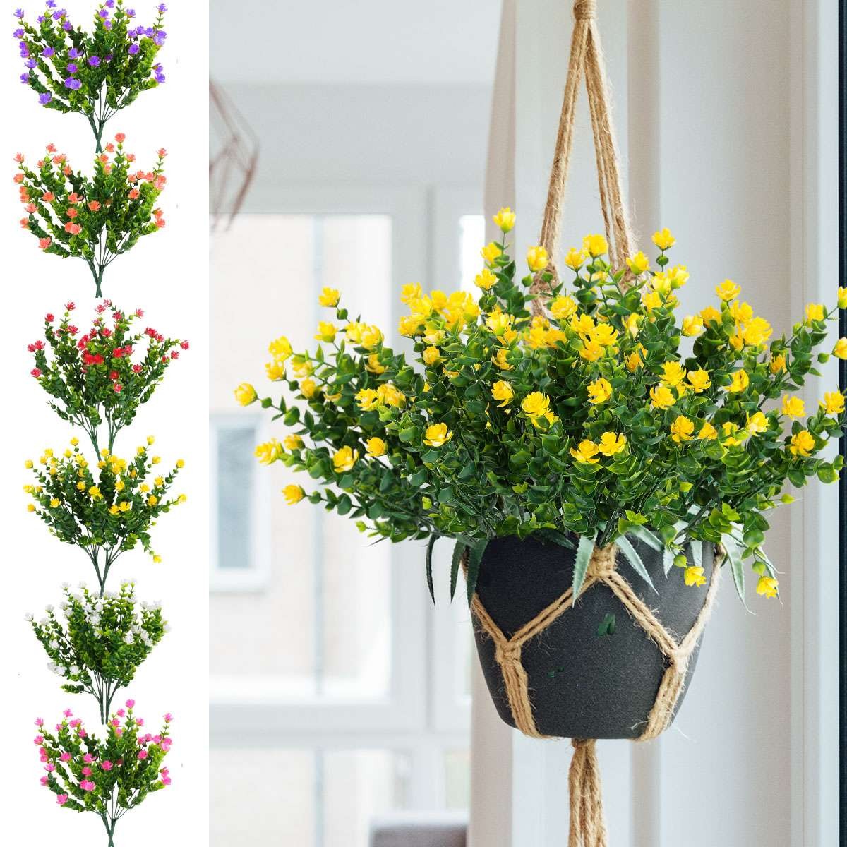 Artificial Fake Hanging Flowers Vine Plants Home Garden In/Outdoor Wedding Decor