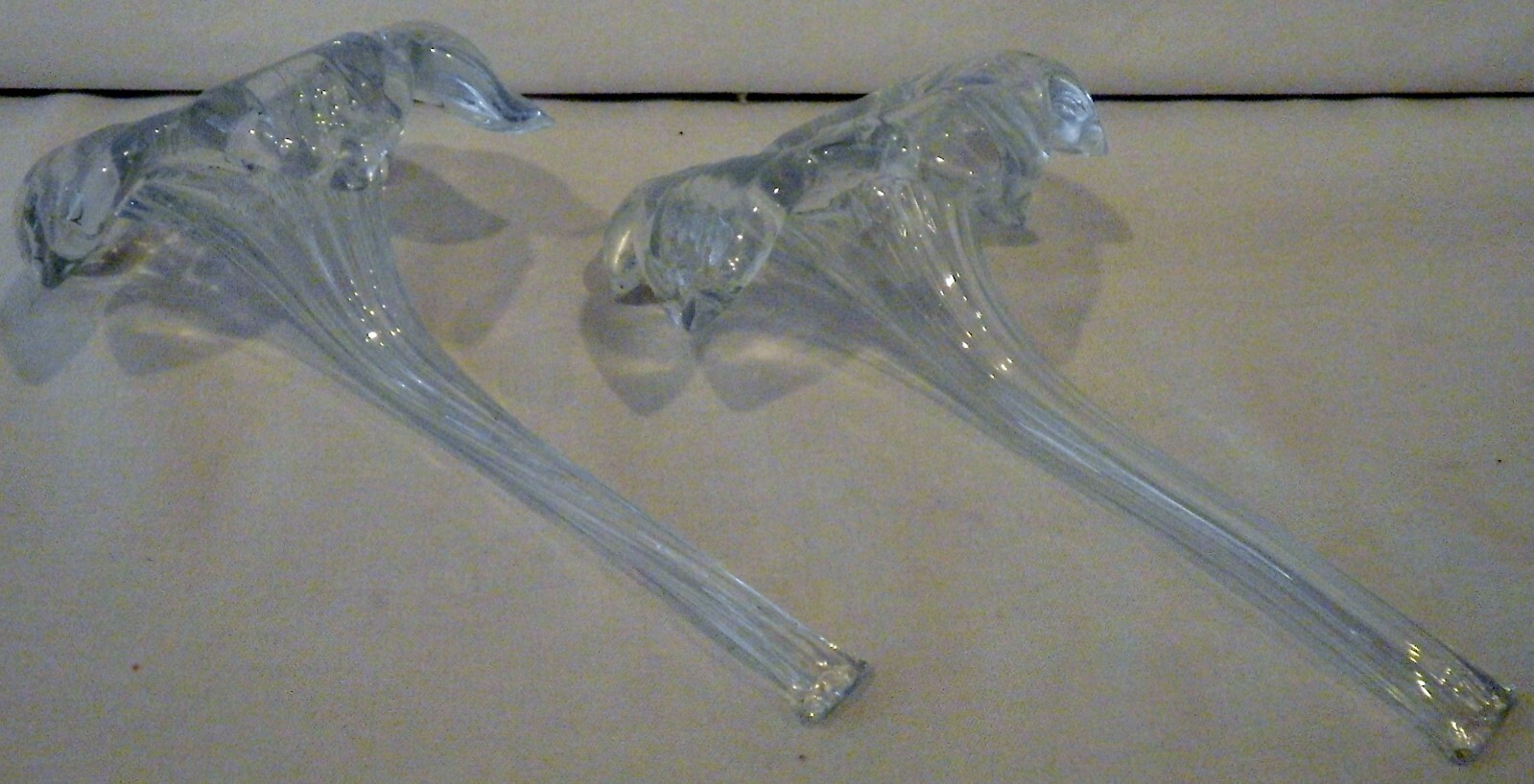 7-1/4” Glass Lily Flower Decoration – Set of 2