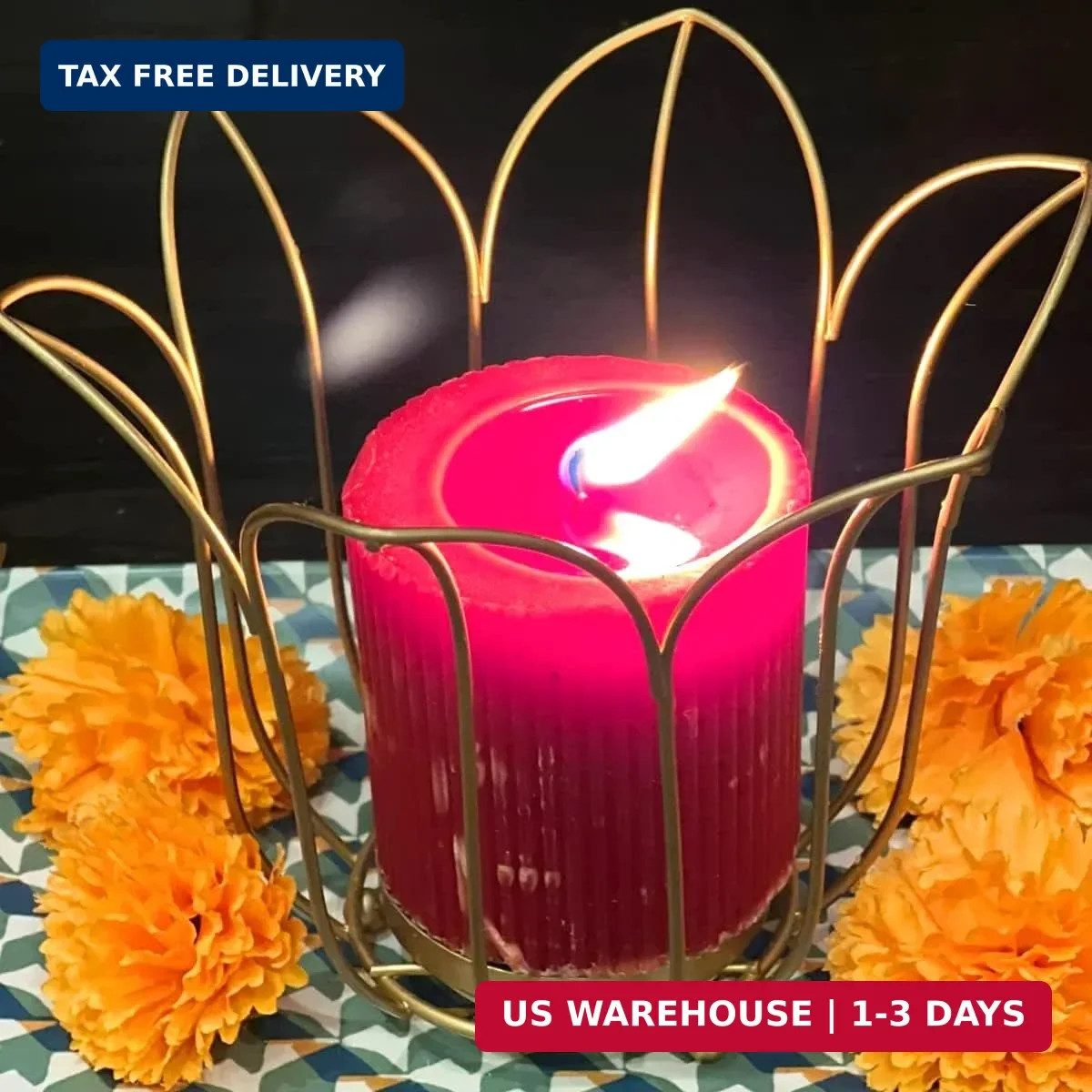 Hananona 50 Pcs Marigold Flower Heads Bulk, Silk Marigolds with Stems Artificial
