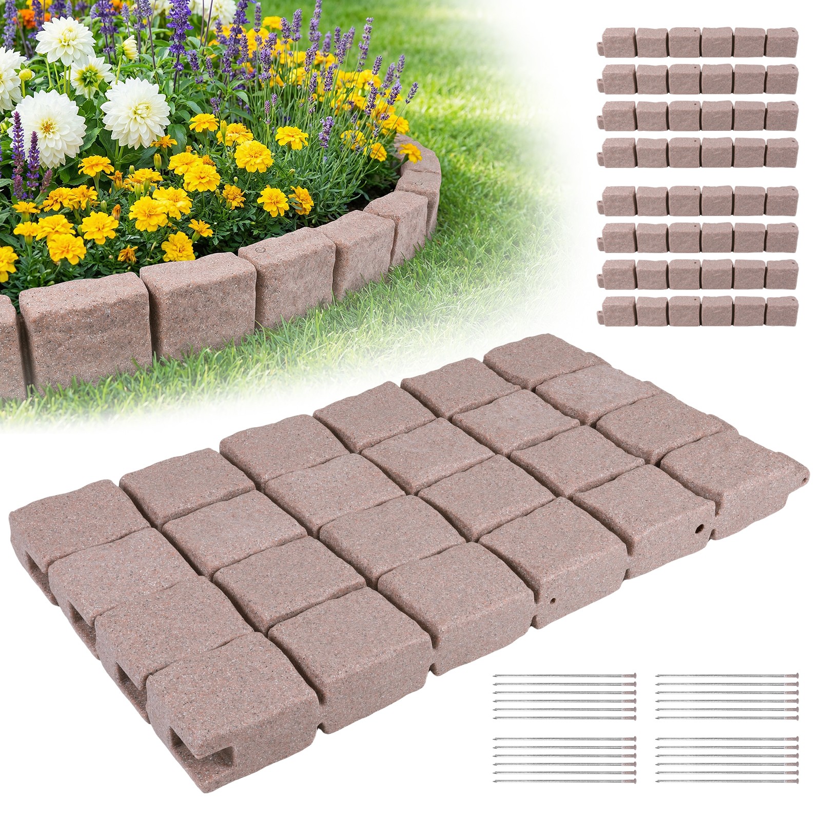 Faux Stone Landscape Edging Garden Fence Imitation Stone for Home Improvement