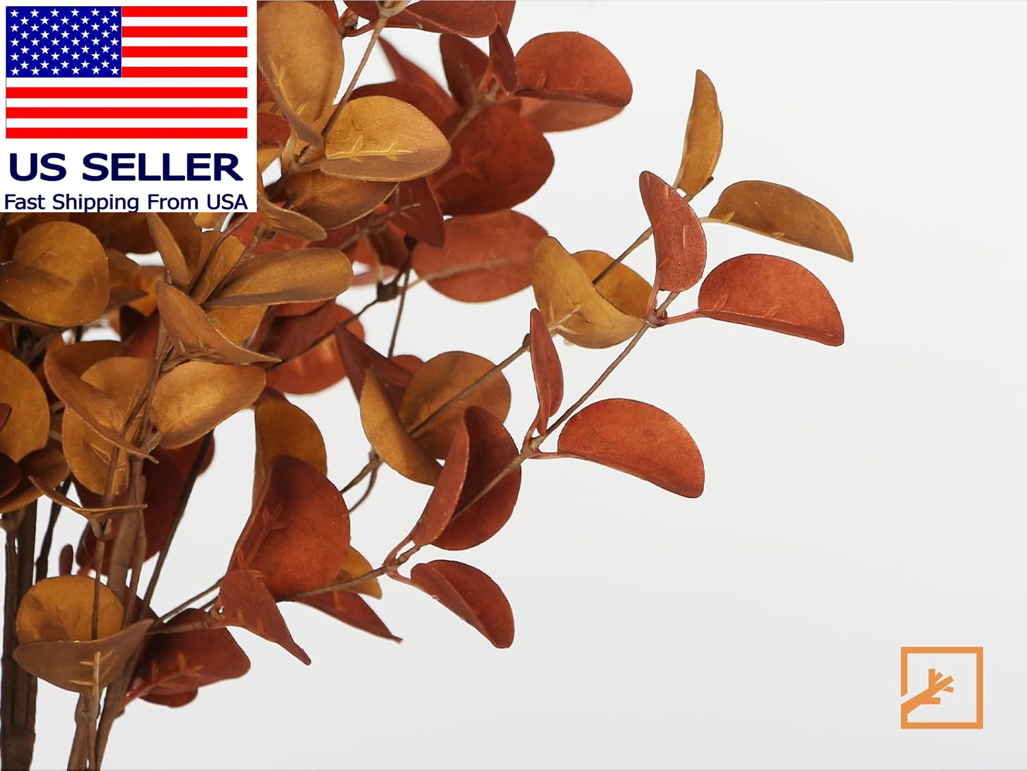 6 Pcs Fall Stems Artificial Eucalyptus 26.7” Tall Decor Fake Silver Dollar Leav
