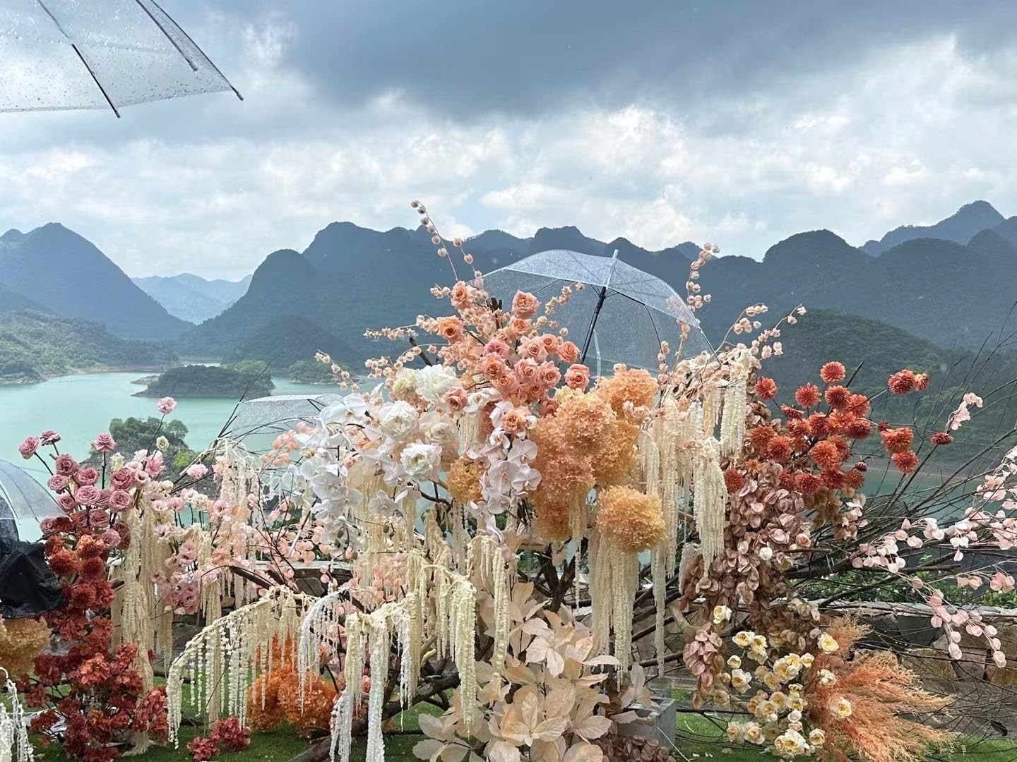5Pcs Dried Preserved Amaranthus Hanging Flowers 35 Inches White Wisteria Vine…