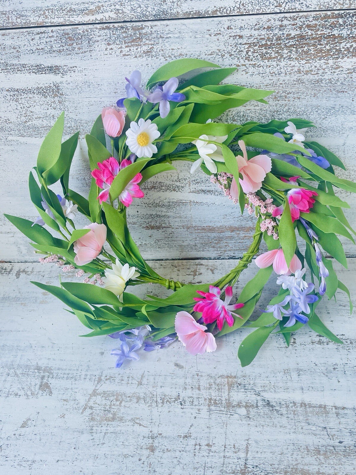 Spring Festival Flower & Herb Small Wreath Floral Greenery Ring