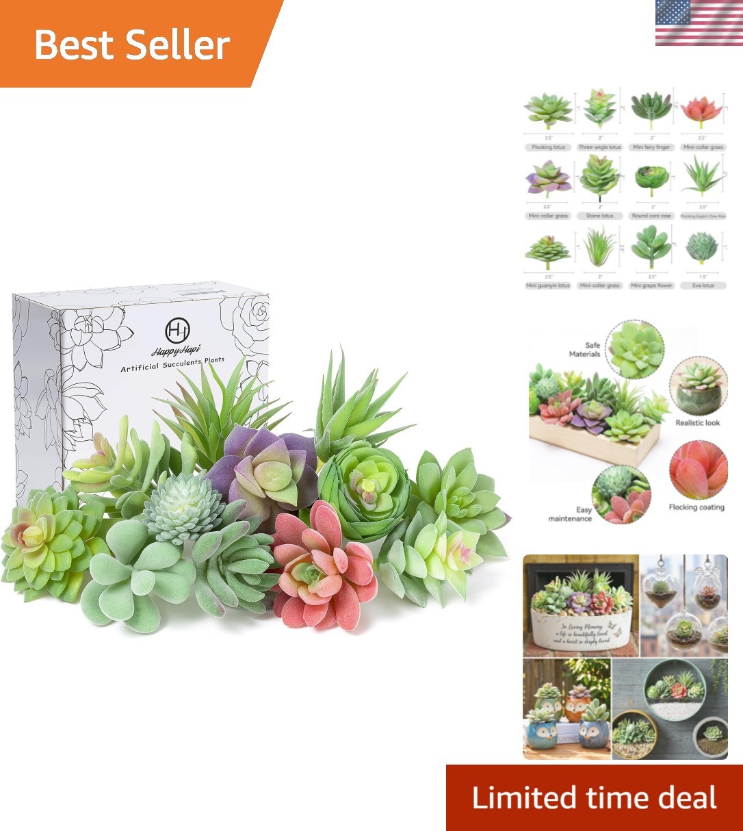 12 Pcs Artificial Succulents Mini Fake Plants Unpotted Faux Succulent for Cra…