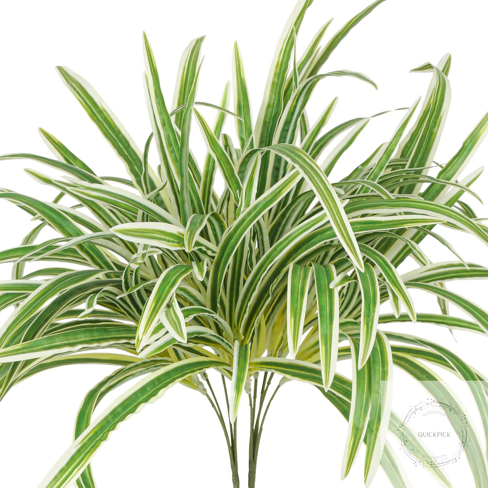 2 Packs Artificial Spider Plant Large 23.6In Fake Greenery Plants UV Resistant O