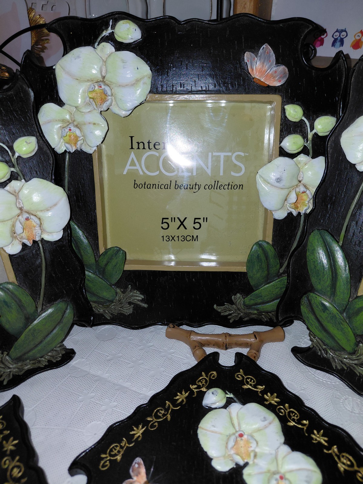 Interior Accents Botanical Beauty Orchid And Butterfly 6 Piece Set Black White