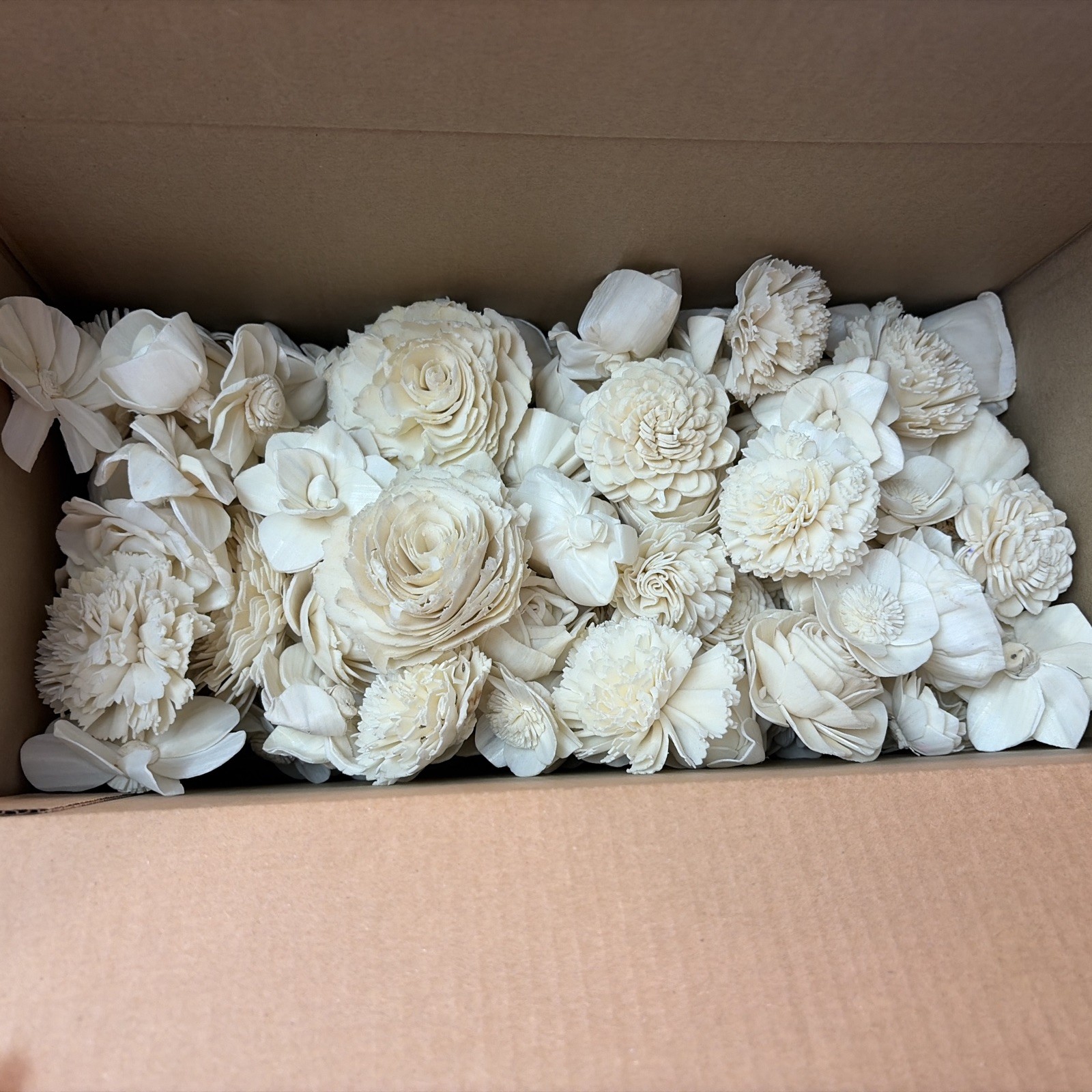 Sola Wood Flowers Raw Random Assortment – Set of 165 Size 1″–3″, Raw, No Stem…