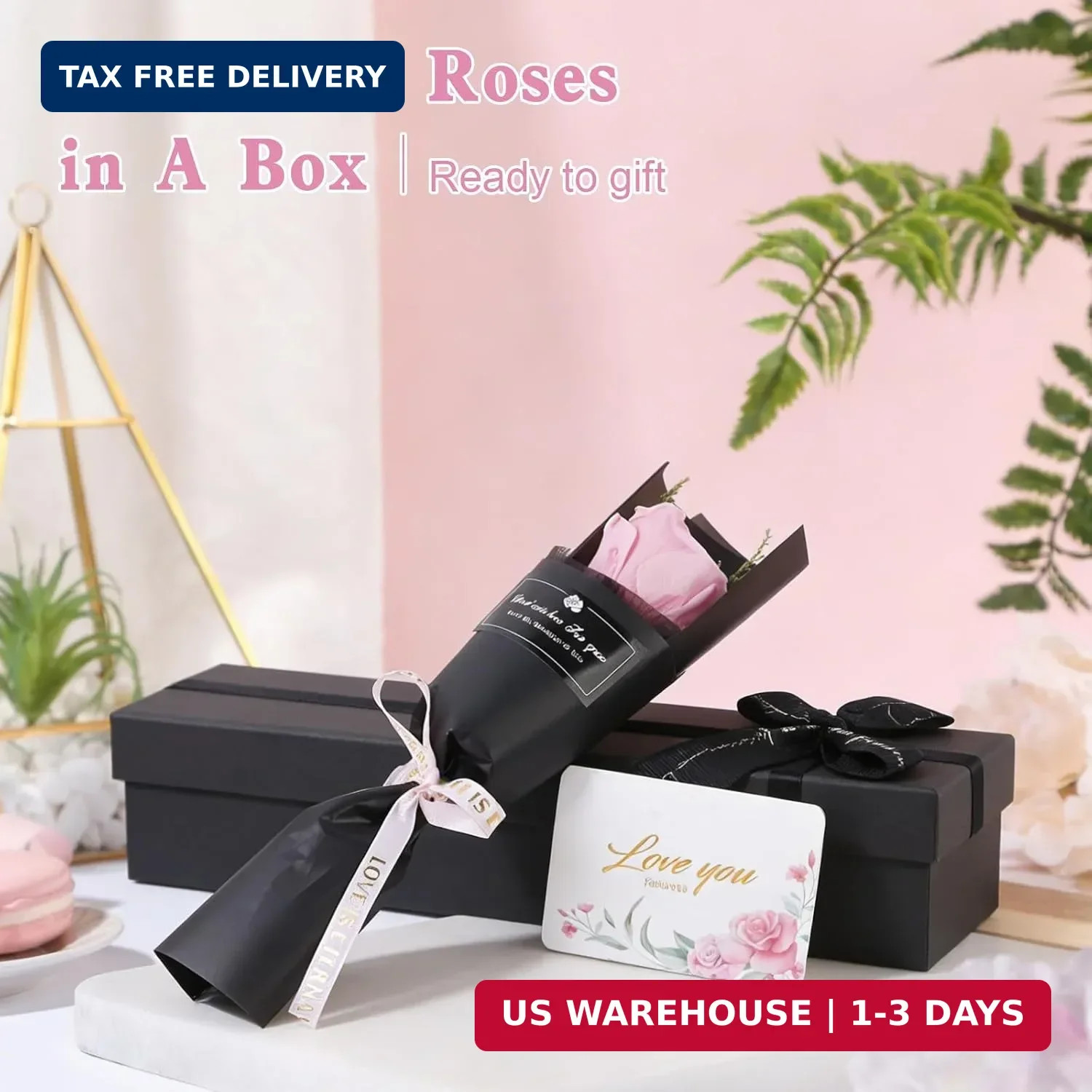 Real Pink Forever Flower Roses for Delivery Prime – Preserved Roses Eternal in G