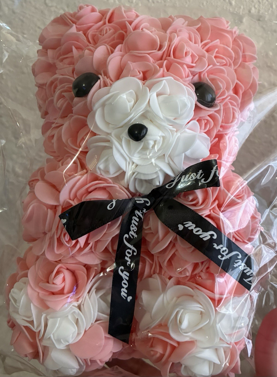 Flower Floral Foam Rose Teddy Bear for mother day, Valentine’s Day
