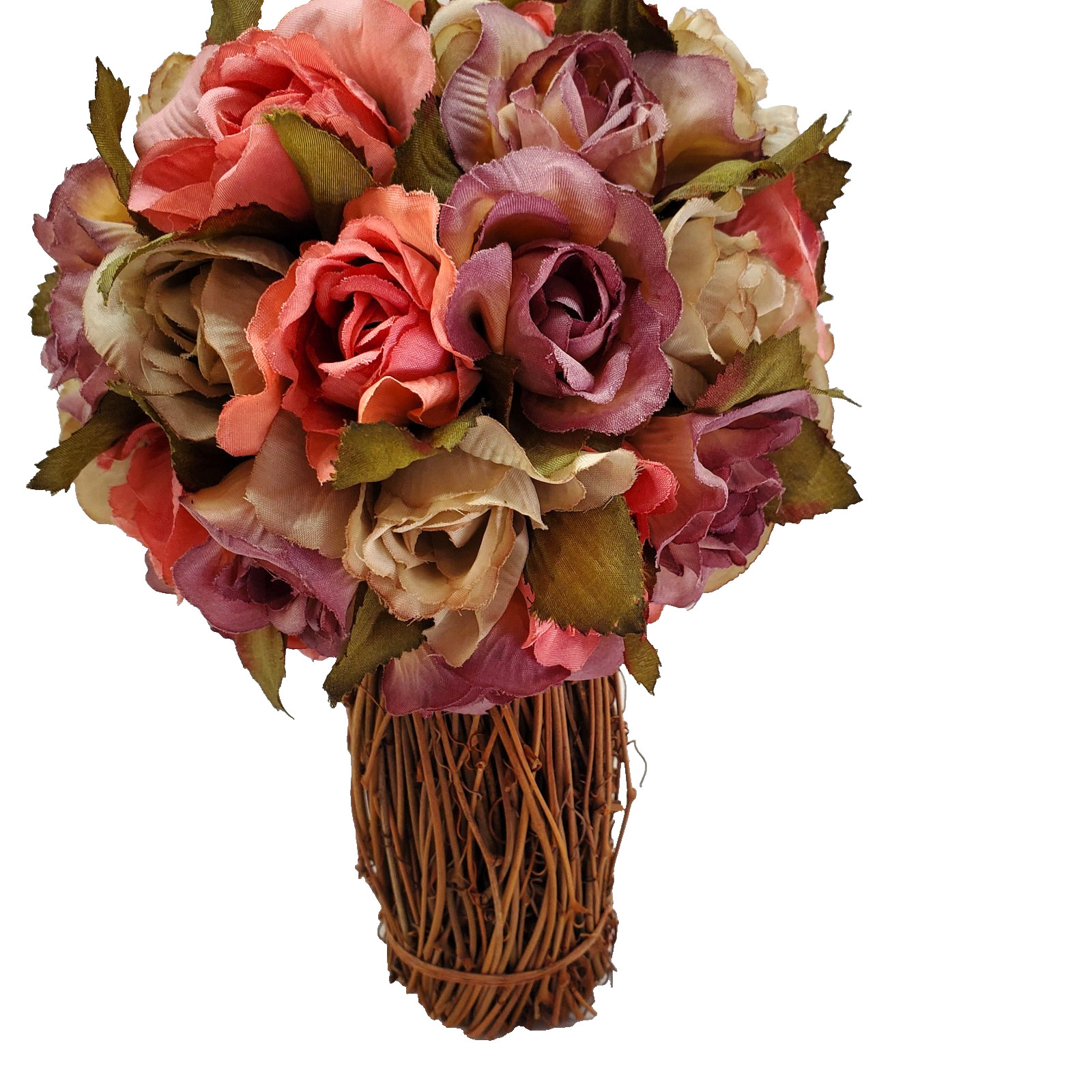Rose Topiary Willow Base Table Tap Display Wedding Bouquet Vase Insert VINTAGE