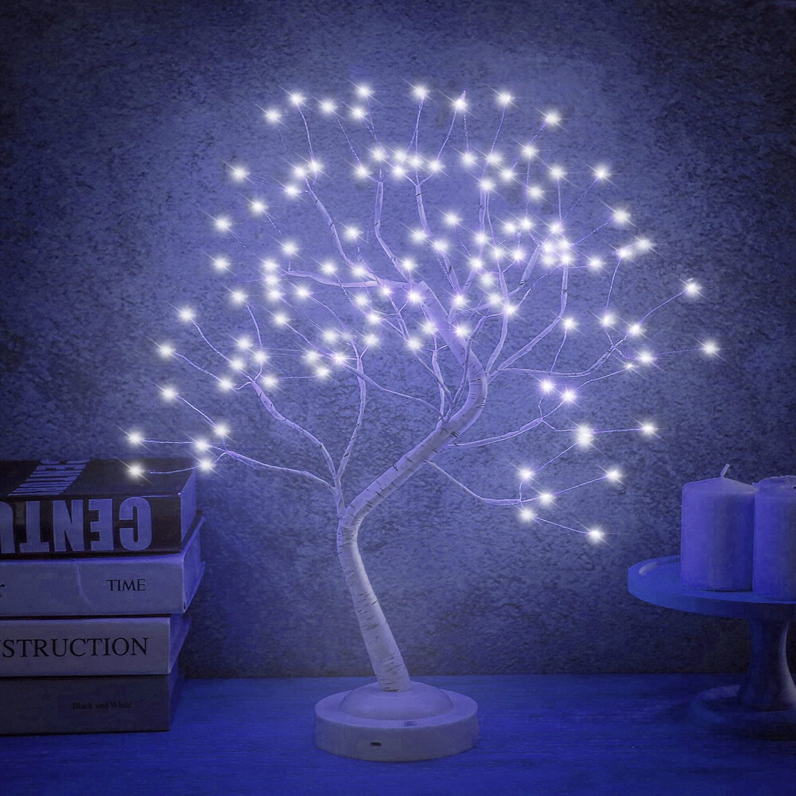 20” LED Birch Tree Light,108L Bonsai Tree Lamp,Fairy Light Tree with 8 Modes…