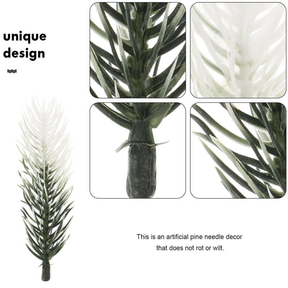 30PCS Christmas Greenery Picks Artificial Pine Branches Needles Garland Stems