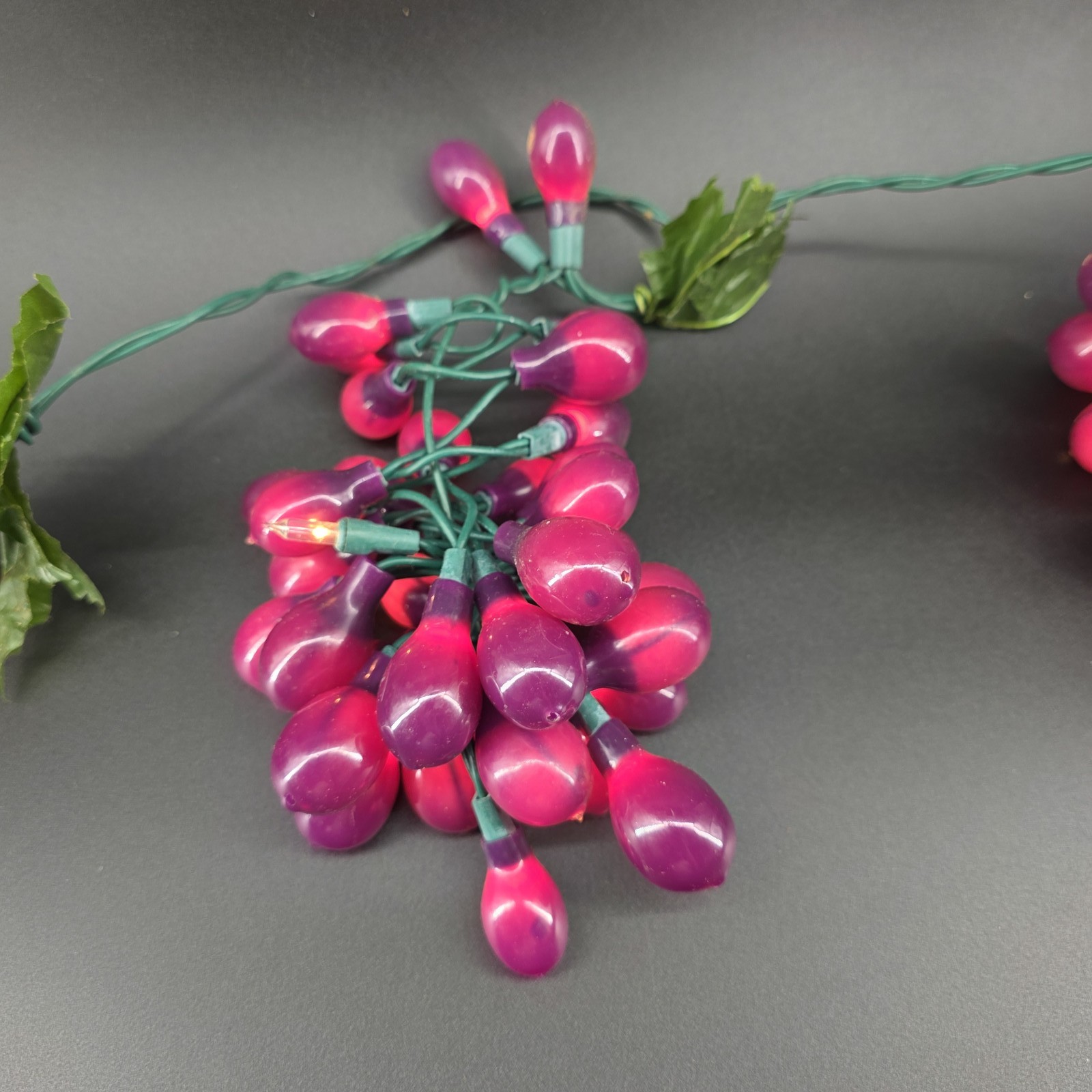 5 Sets of Vintage Purple/Pink Grape 3 Cluster String Lights Working