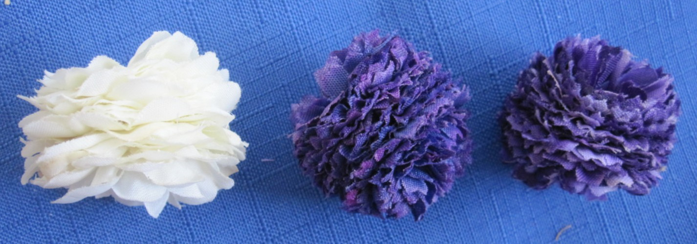 #5 Lot-50 Small/Medium Layers Used Silk Flower Petals 1-3″ Brads Multiple Colors
