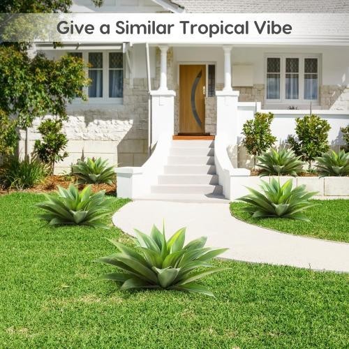 Velener 28″ Artificial Agave Plants Set of 2, Large UV Resistant Faux Succulents