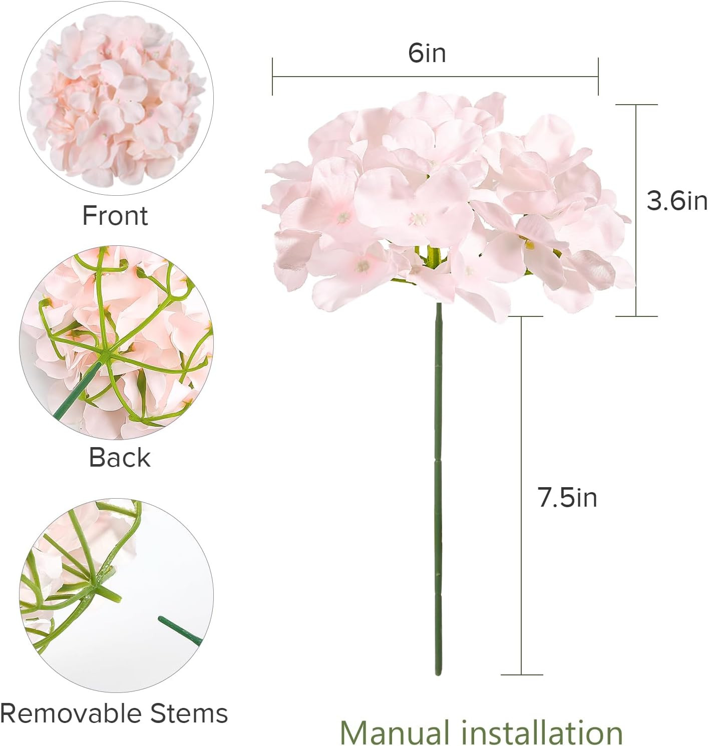404PCS Pink Hydrangea Silk Flowers for Wedding, Home, Party Decor