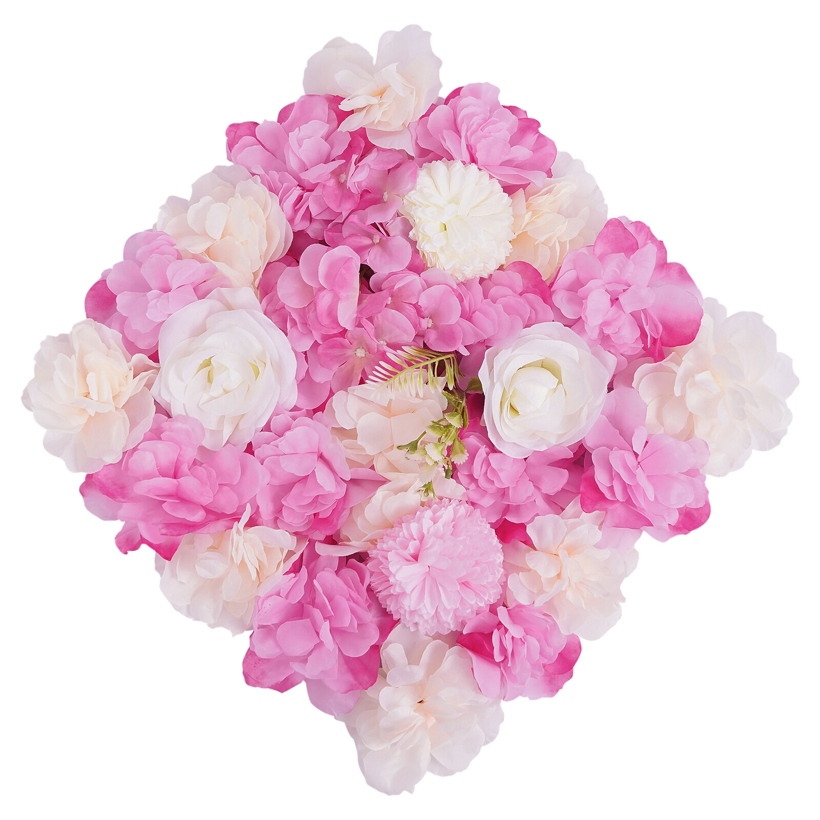 3D Flower Wall Panel-12pcs Artificial Flower Wall Background Silk Rose Mat