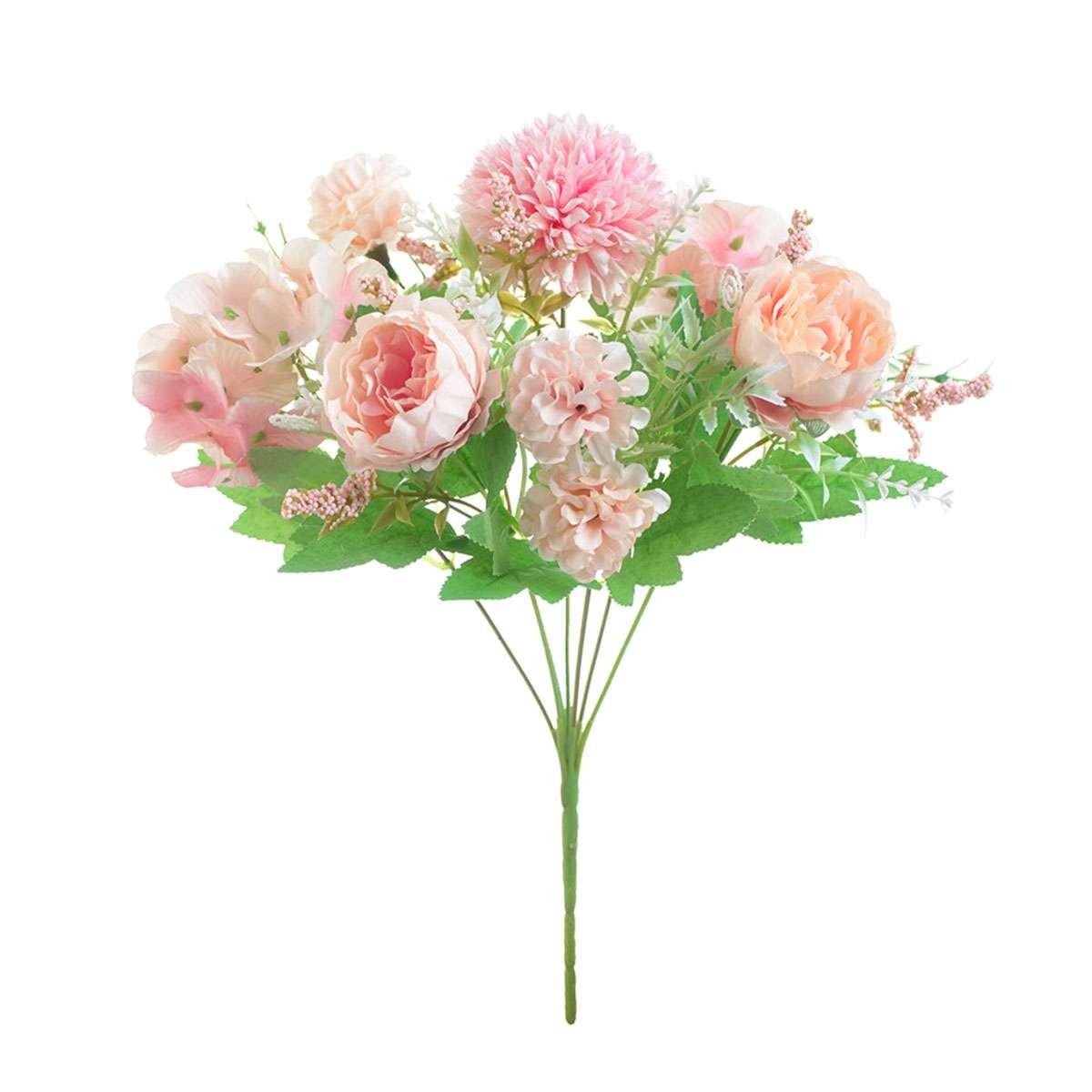 4pcs Silk Peony Artificial Hydrangea Flowers Bouquet Party Wedding Home Decor