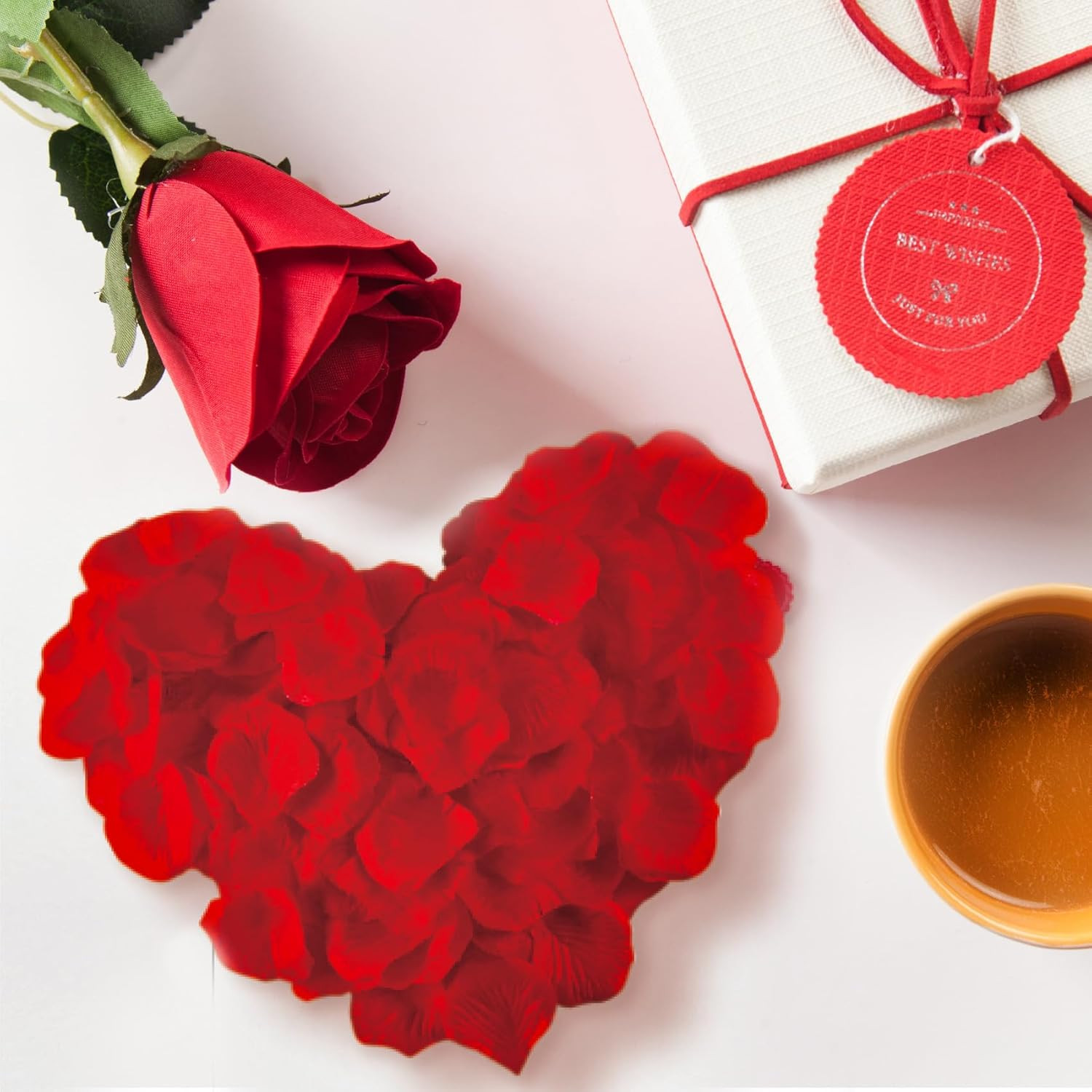 Rose Petals for Bedroom – Fake Roses Petal Faux Flowers, Artificial Roses Petals